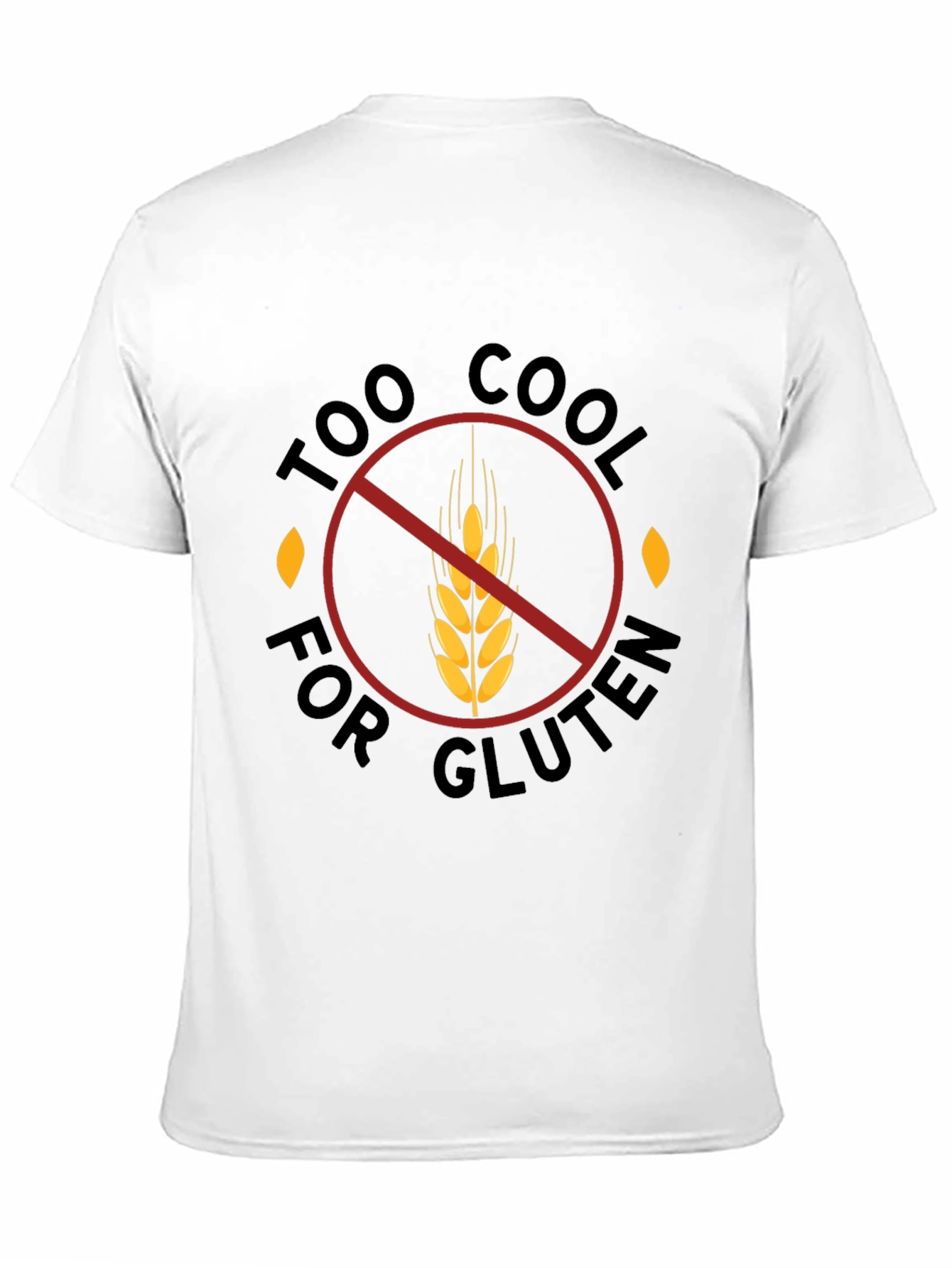 Black Too Cool for Gluten Black T-Shirt - Gluten Free view 11