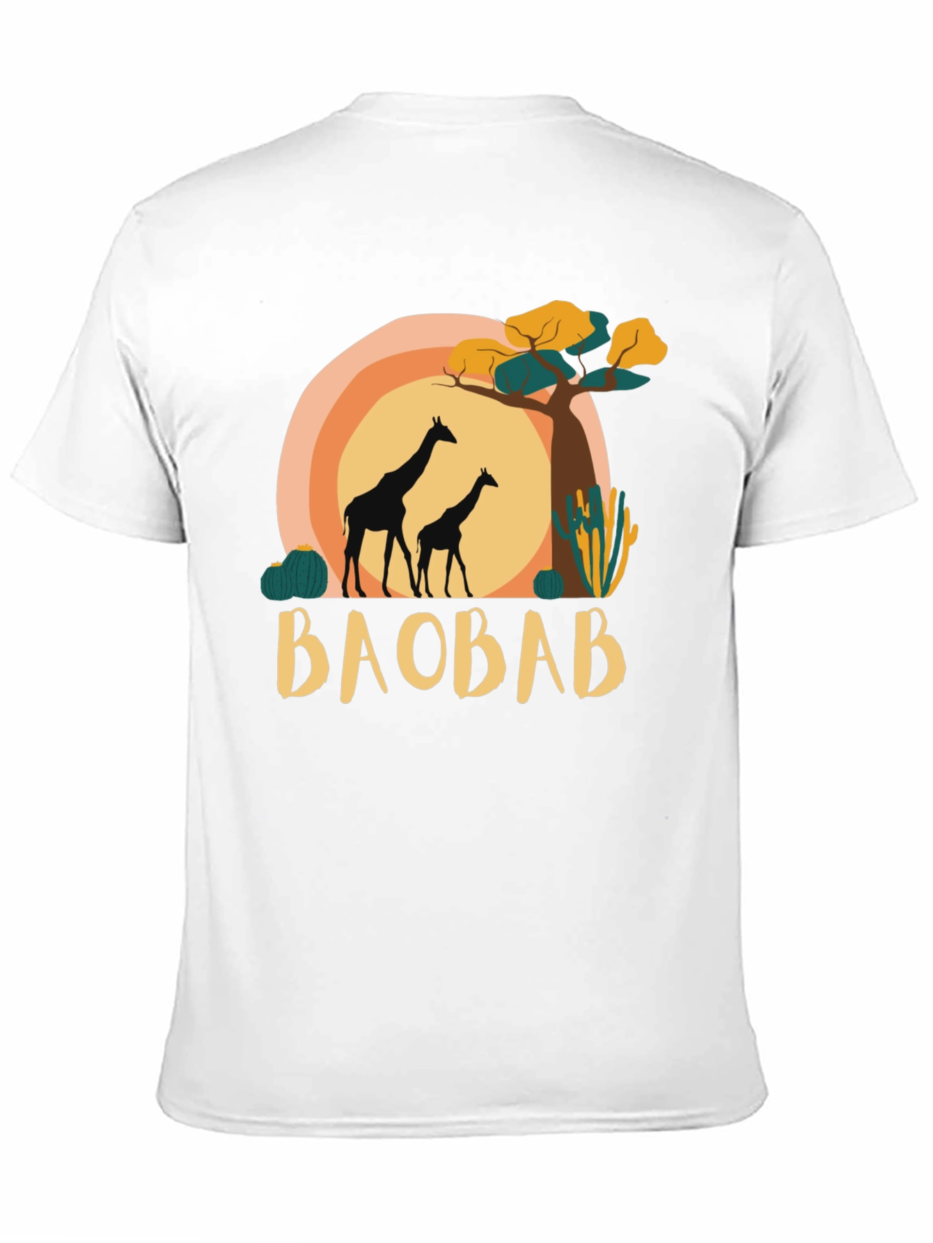 Black Baobab Giraffe Graphic Tee - Safari Style view 11