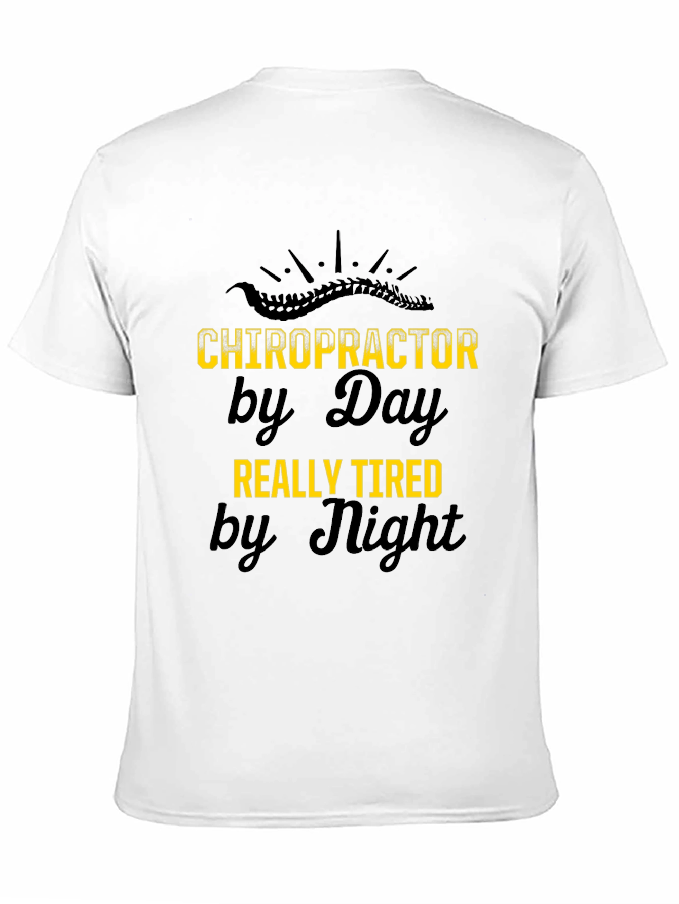 Black Chiropractor by Day T-Shirt - Funny, Stylish, Comfortable view 11