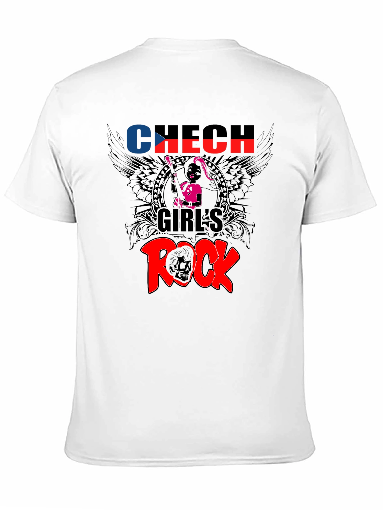 Black Czech Girl's Rock Graphic Tee - Black view 11