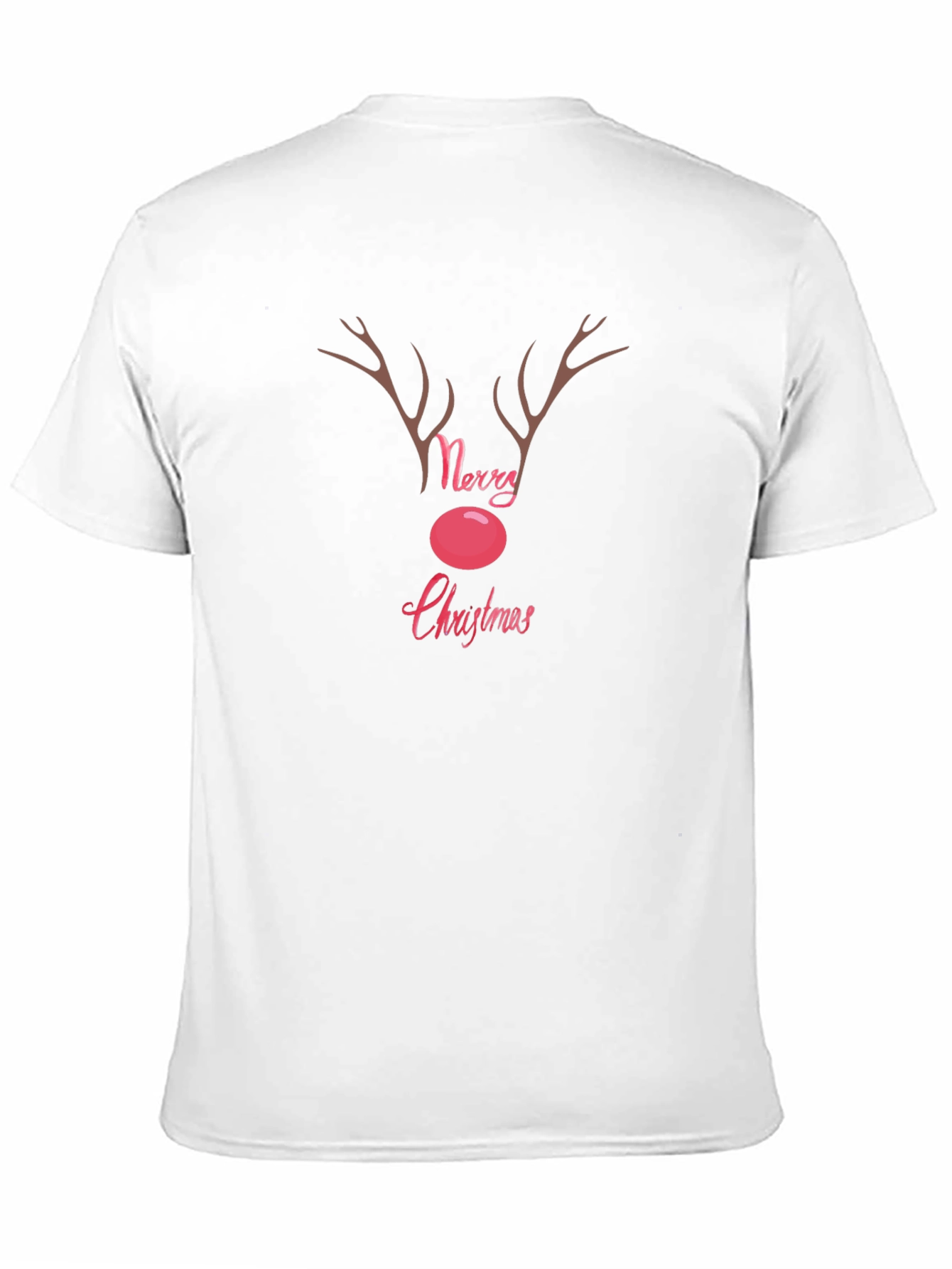 Black Merry Christmas Reindeer T-Shirt view 11
