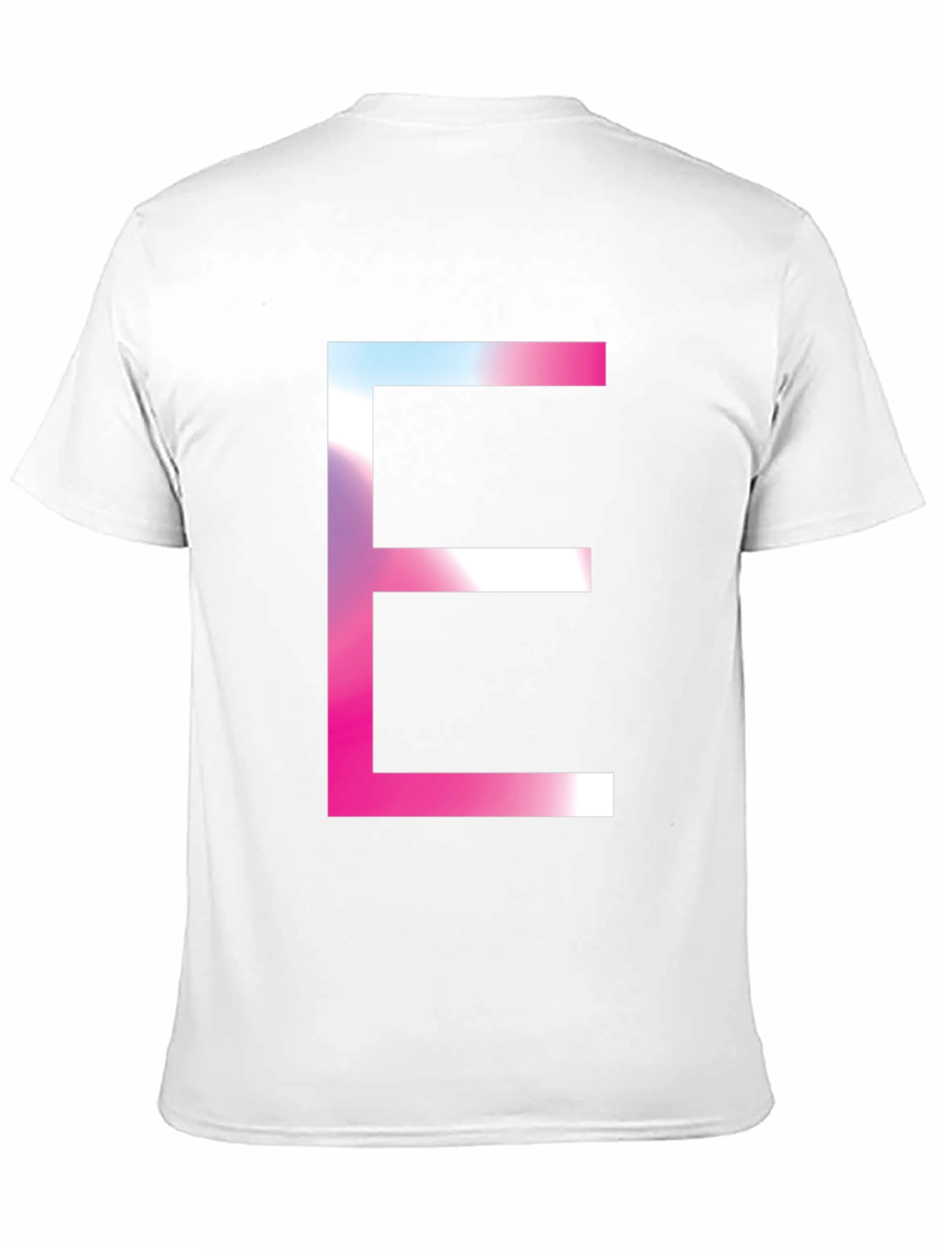 Black Bold 'E' Graphic Tee - Trendy Statement T-Shirt view 11