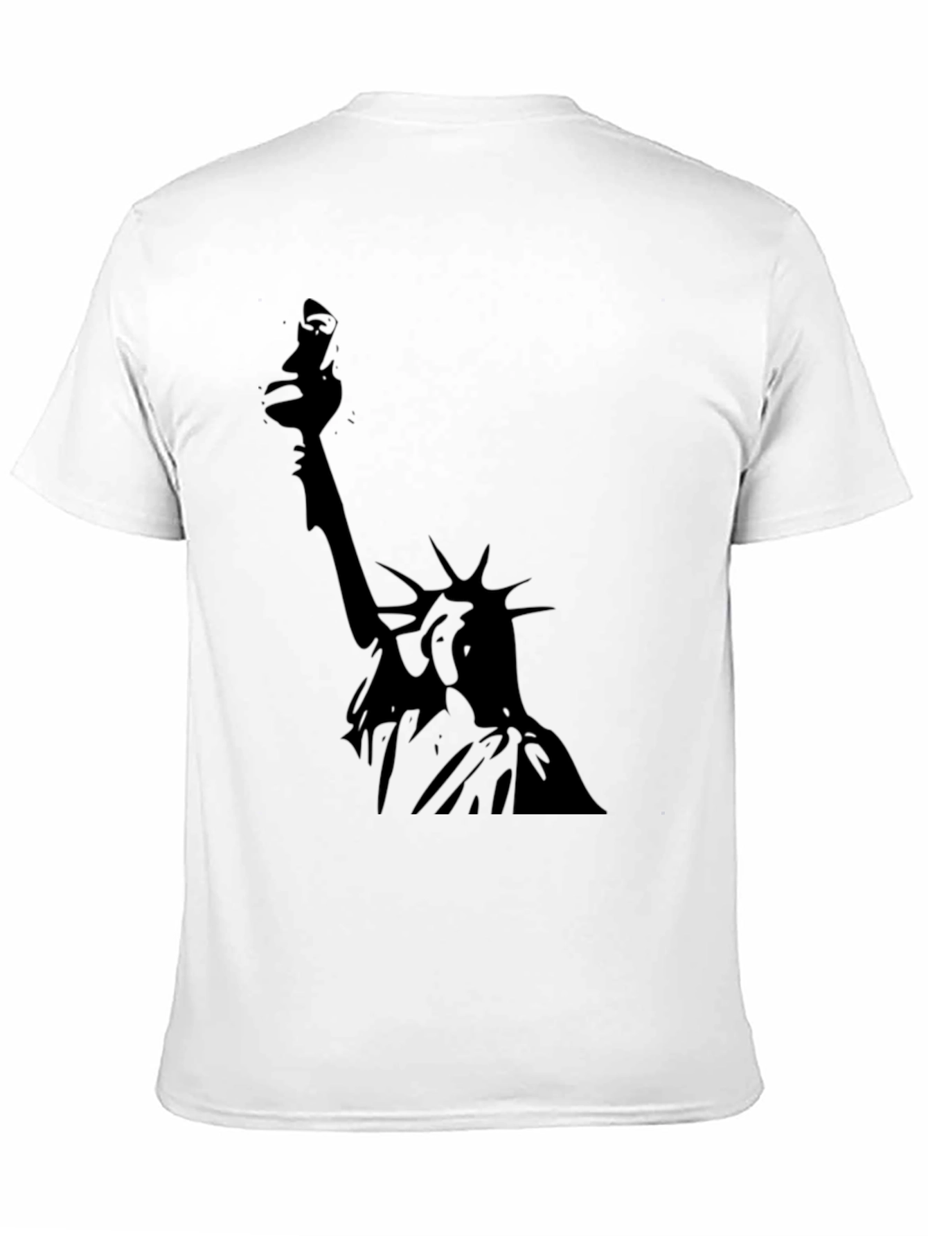 Statue of Liberty Graphic Tee - Black Cotton T-Shirt - 11