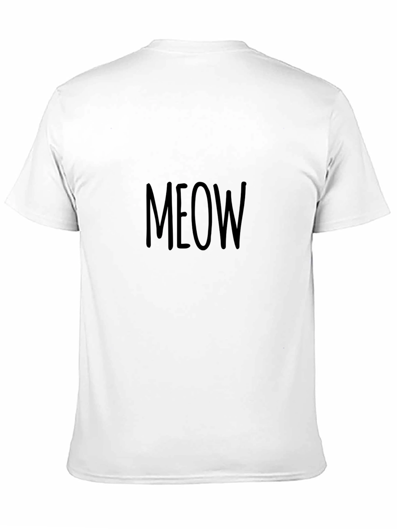 Black Meow Graphic Tee - Casual Black T-Shirt view 11