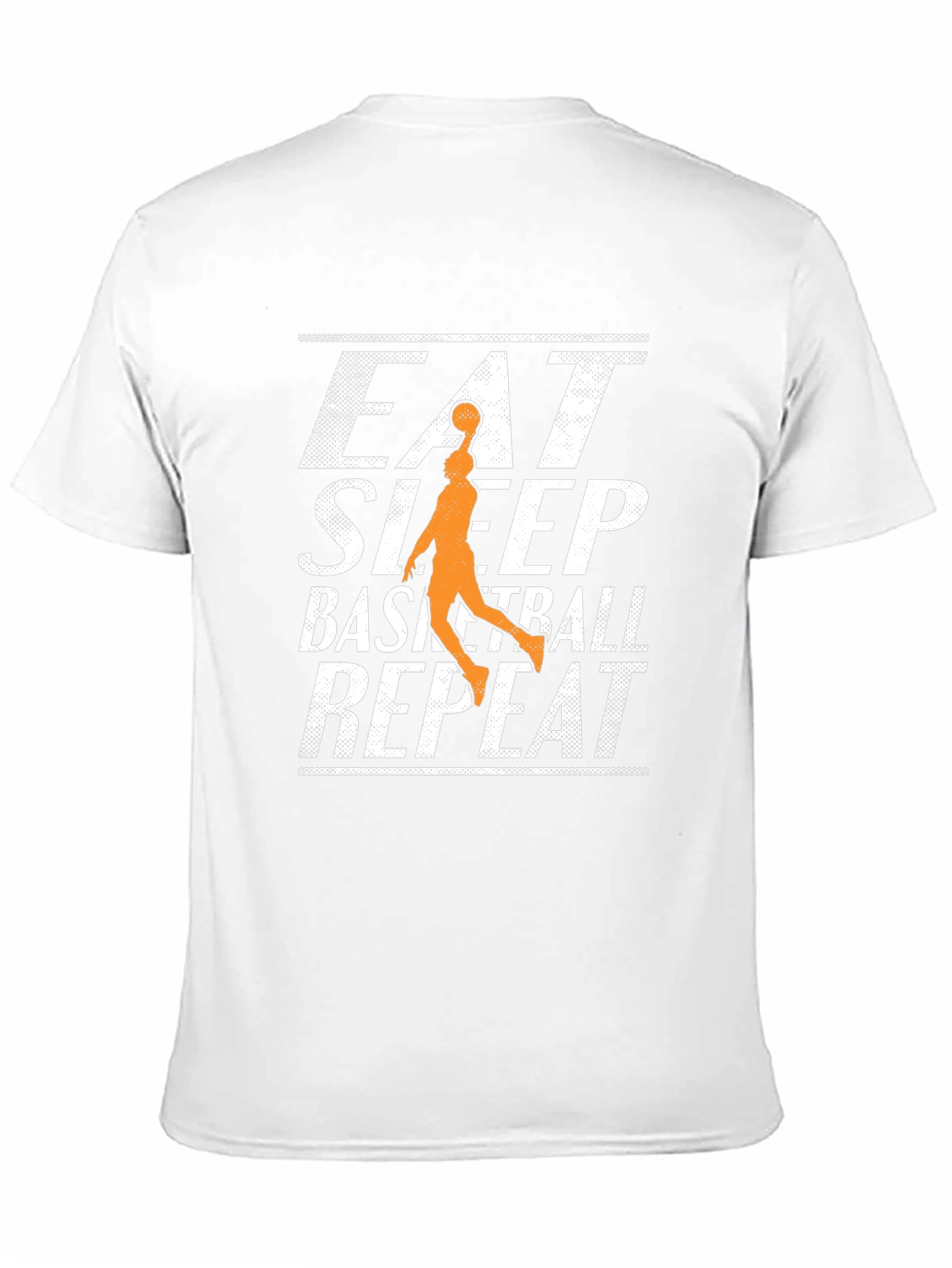 Black Eat Sleep Basketball Repeat Black T-Shirt view 11