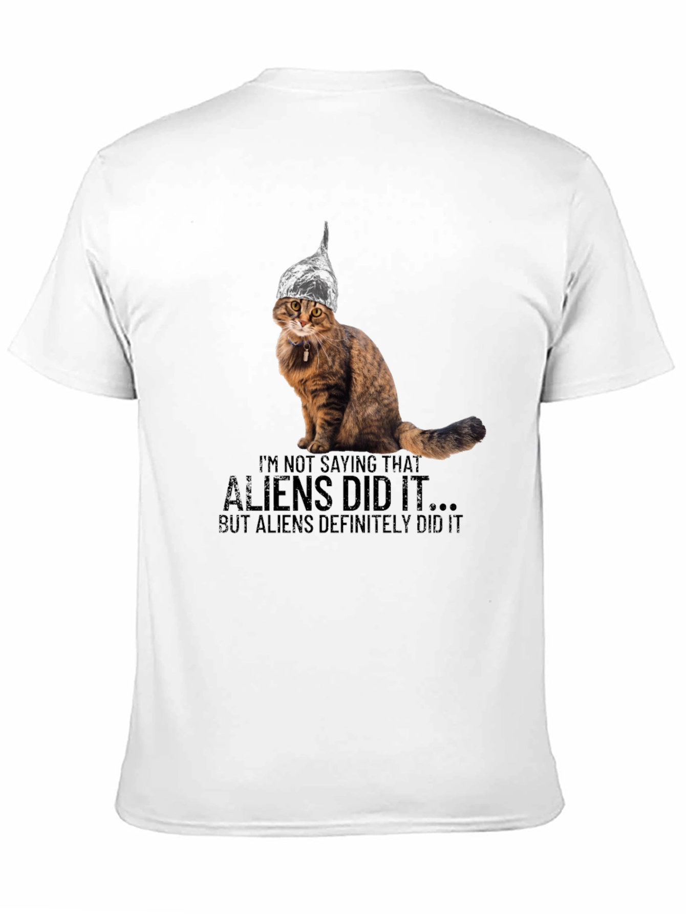 Black Aliens Did It Cat T-Shirt view 11