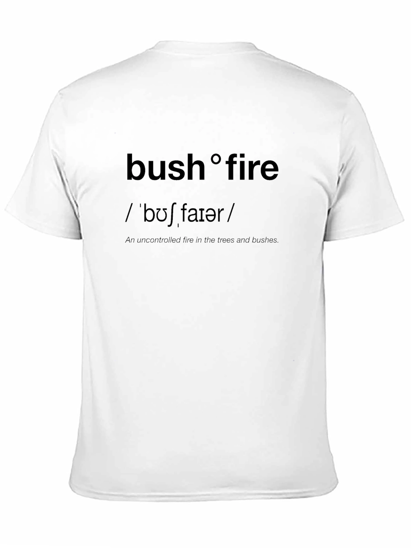 Black Bushfire Definition T-Shirt - Wildfire Awareness Tee view 11