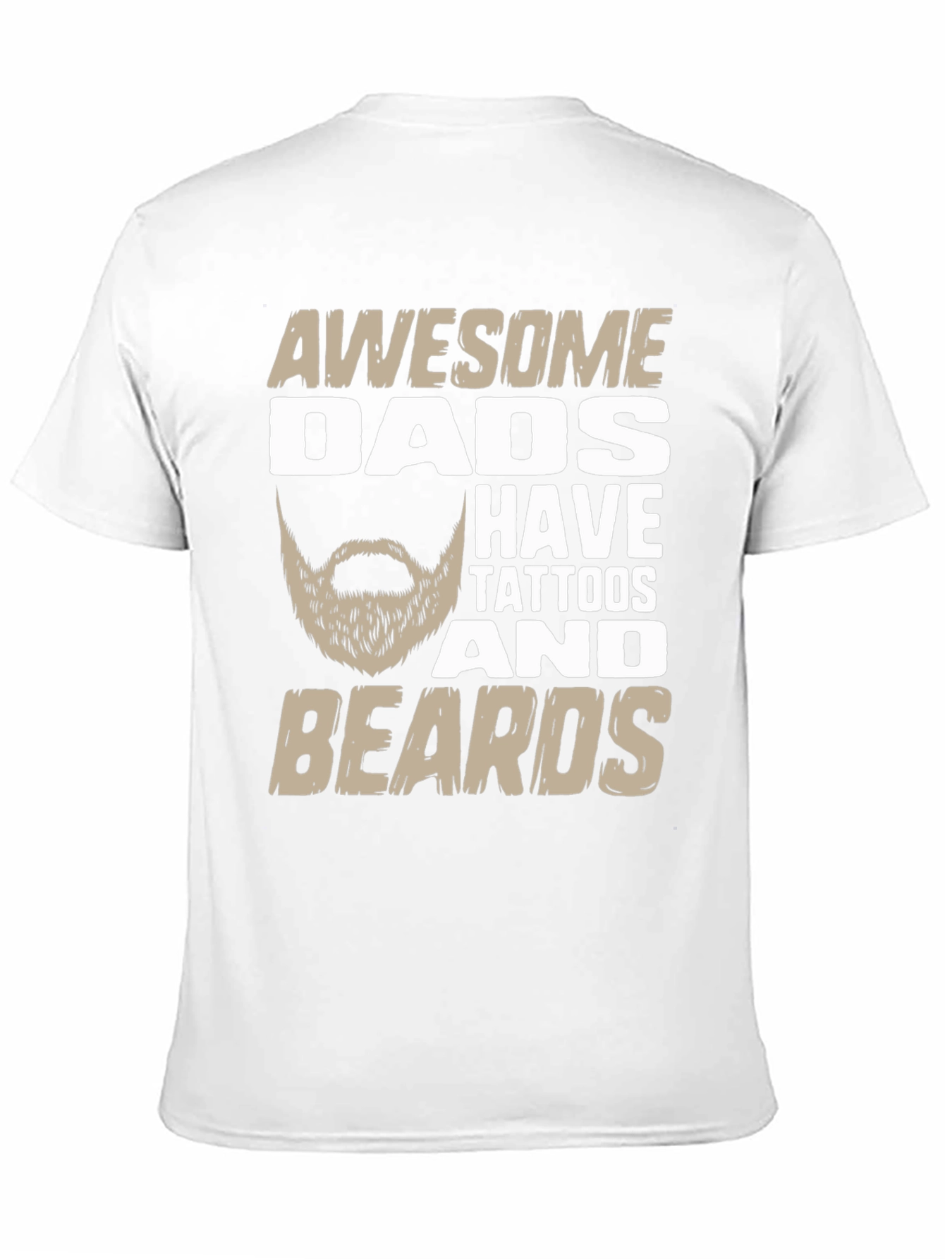 Black Awesome Dads Have Tattoos And Beards T-Shirt view 11