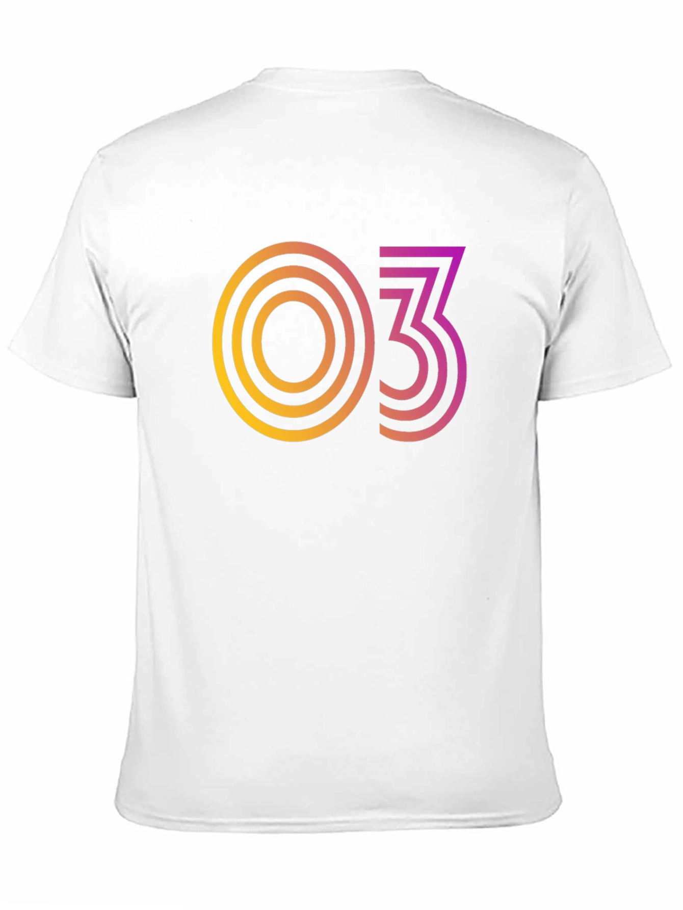 Black Retro Gradient "03" Graphic Tee - Cool & Trendy! view 11