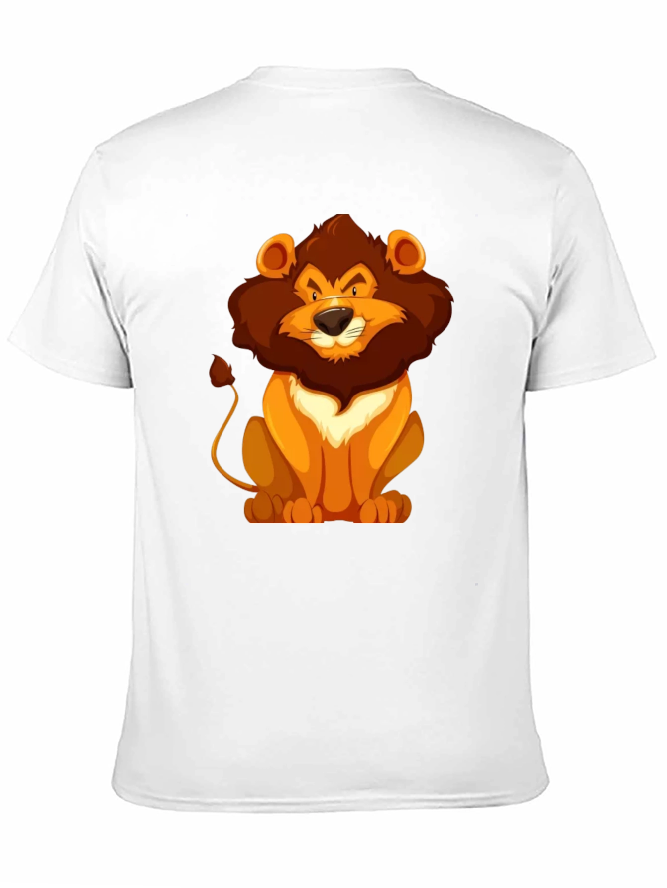 Black Lion Cartoon Graphic Black T-Shirt view 11