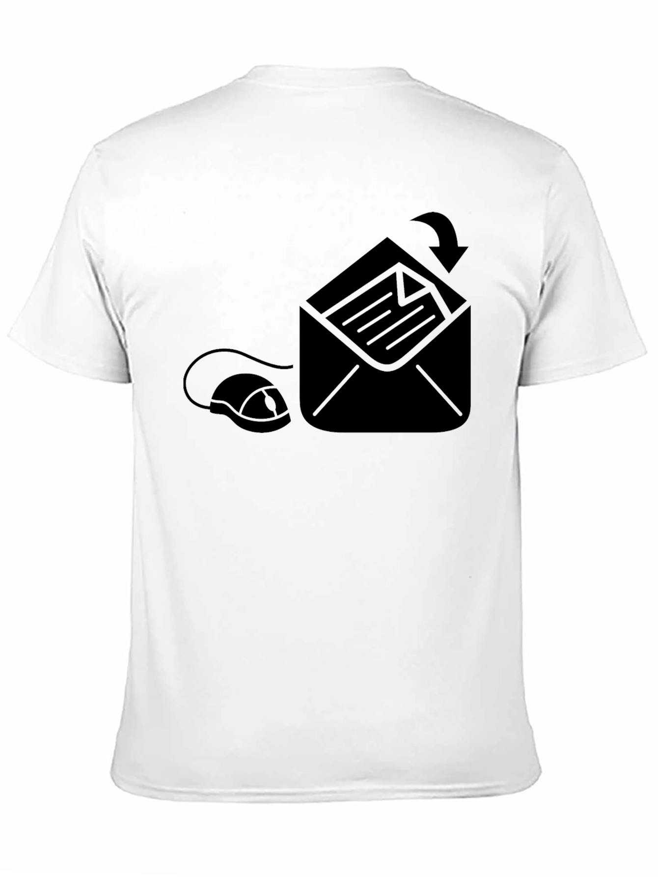 Black Tech Email T-Shirt - Funny Graphic Tee for Geeks view 11