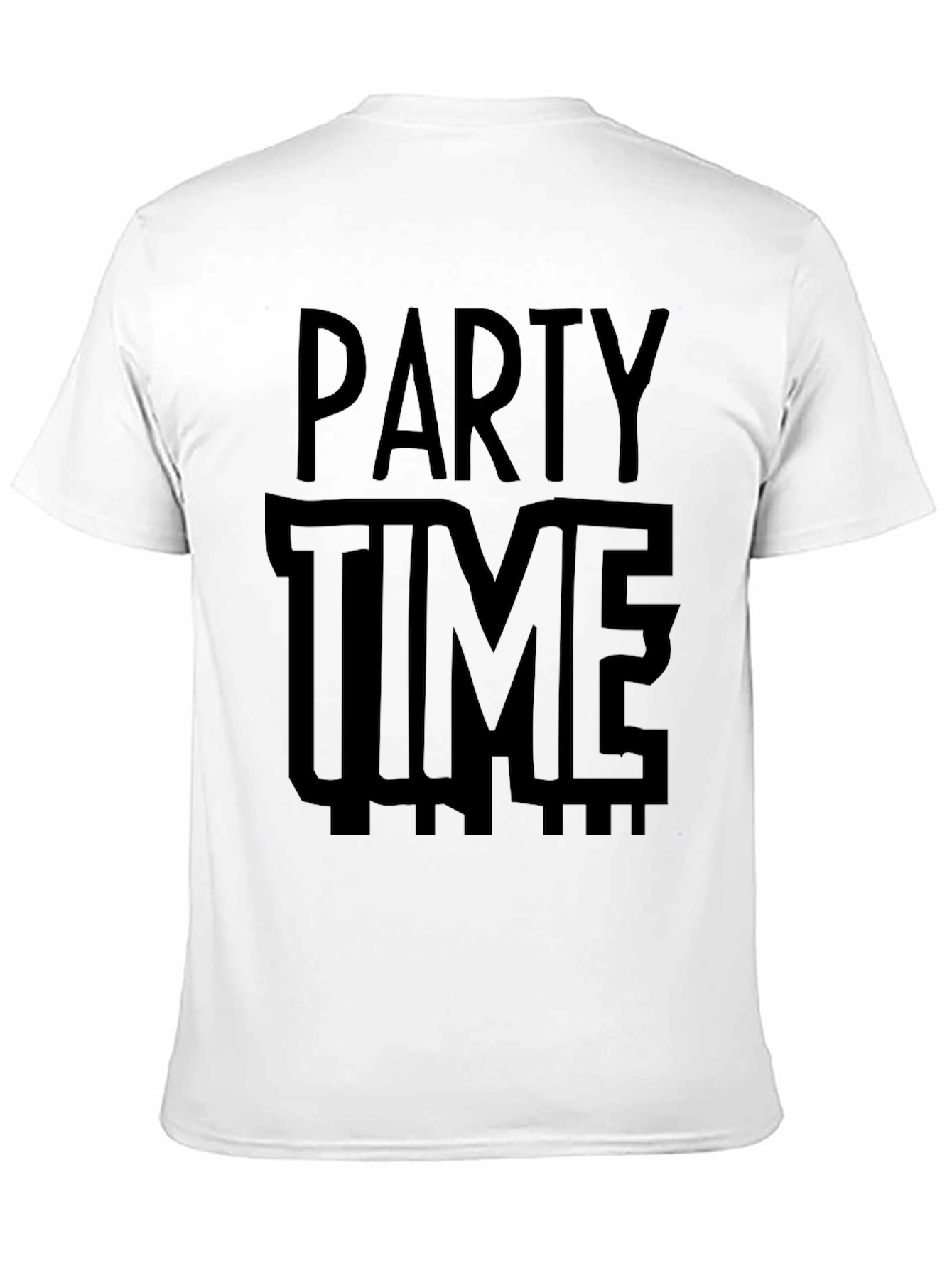 Black Party Time Graphic Tee - Black Cotton T-Shirt view 11