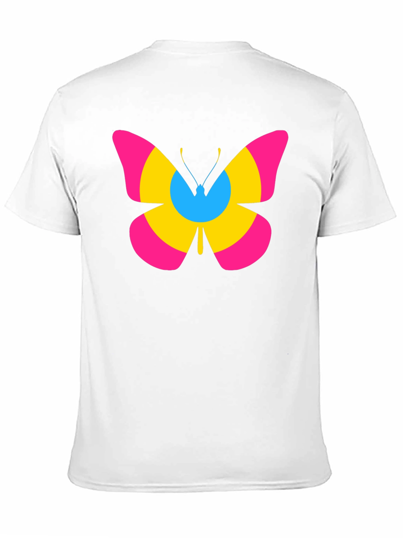 Black Pansexual Pride Butterfly Graphic T-Shirt view 11