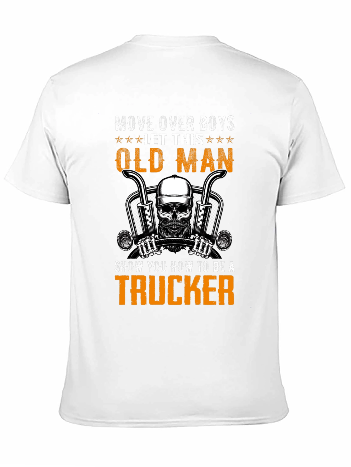 Black Trucker Old Man T-Shirt view 11