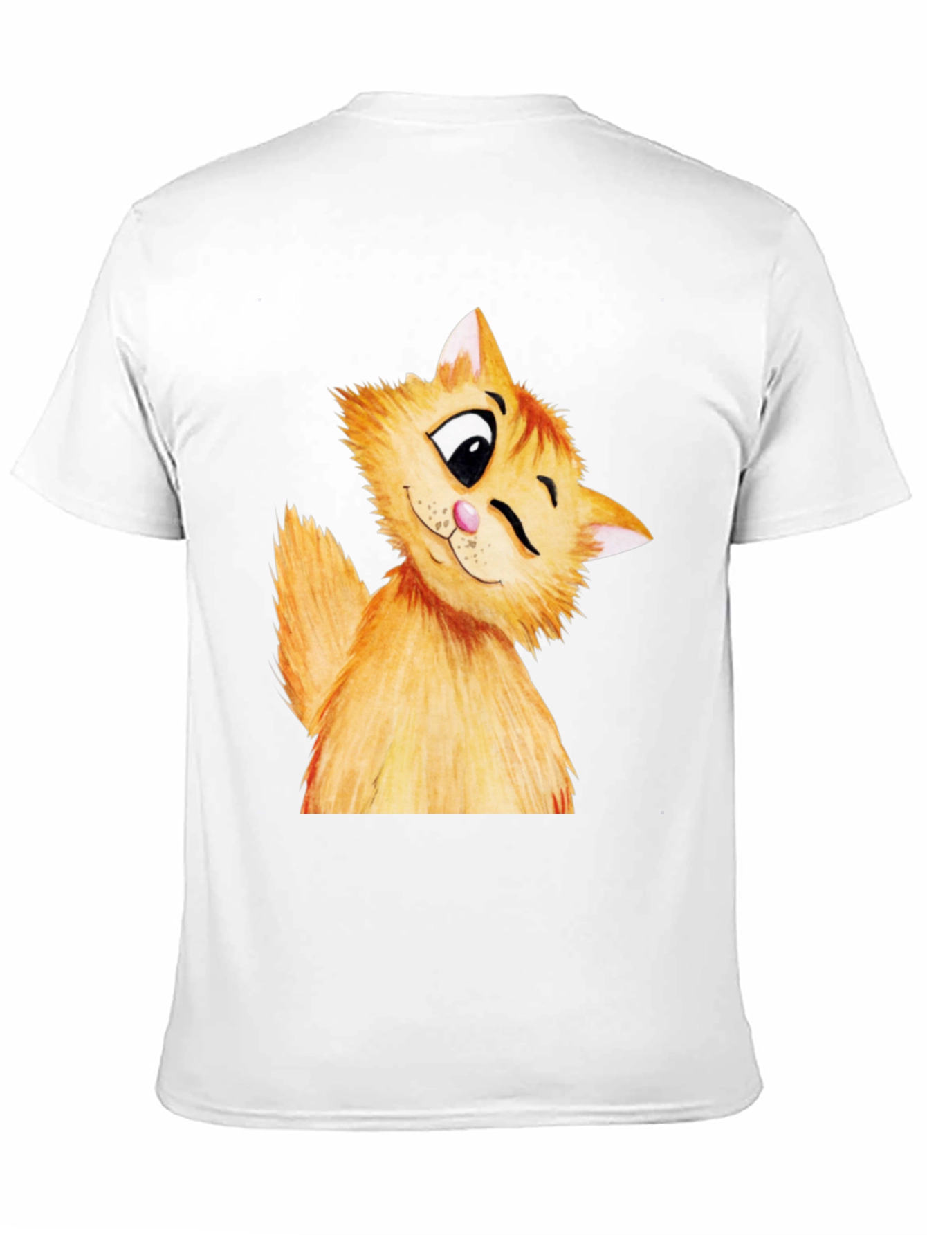 Black Winking Cat Graphic Tee - Soft Cotton Black T-Shirt view 11