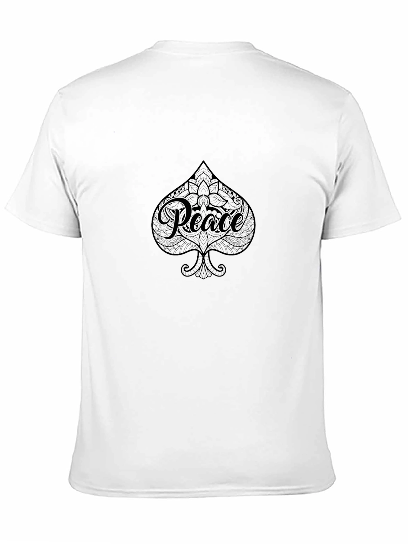 Black Peace Spade Graphic T-Shirt view 11