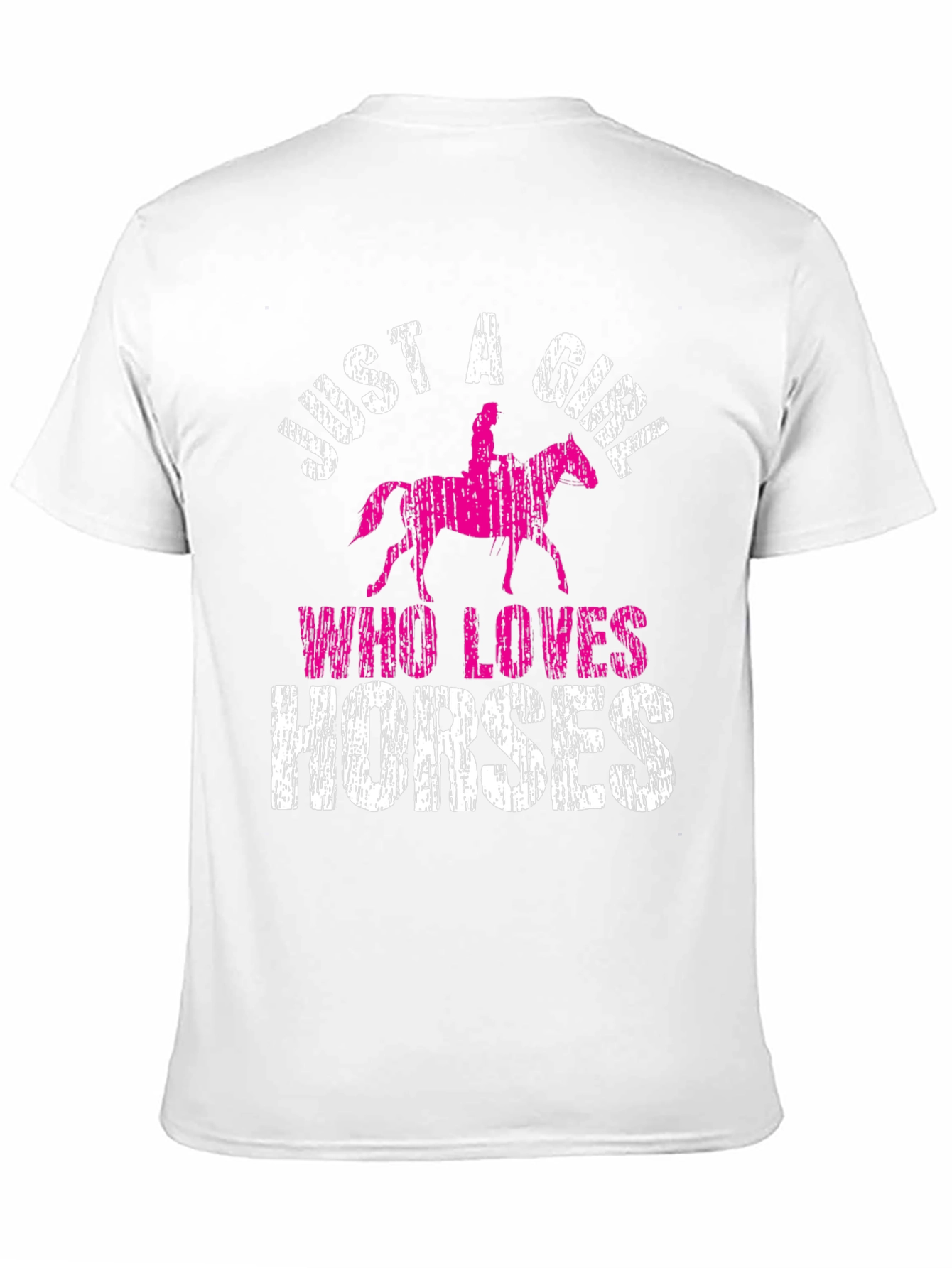 Black Just a Girl Who Loves Horses Black T-Shirt view 11