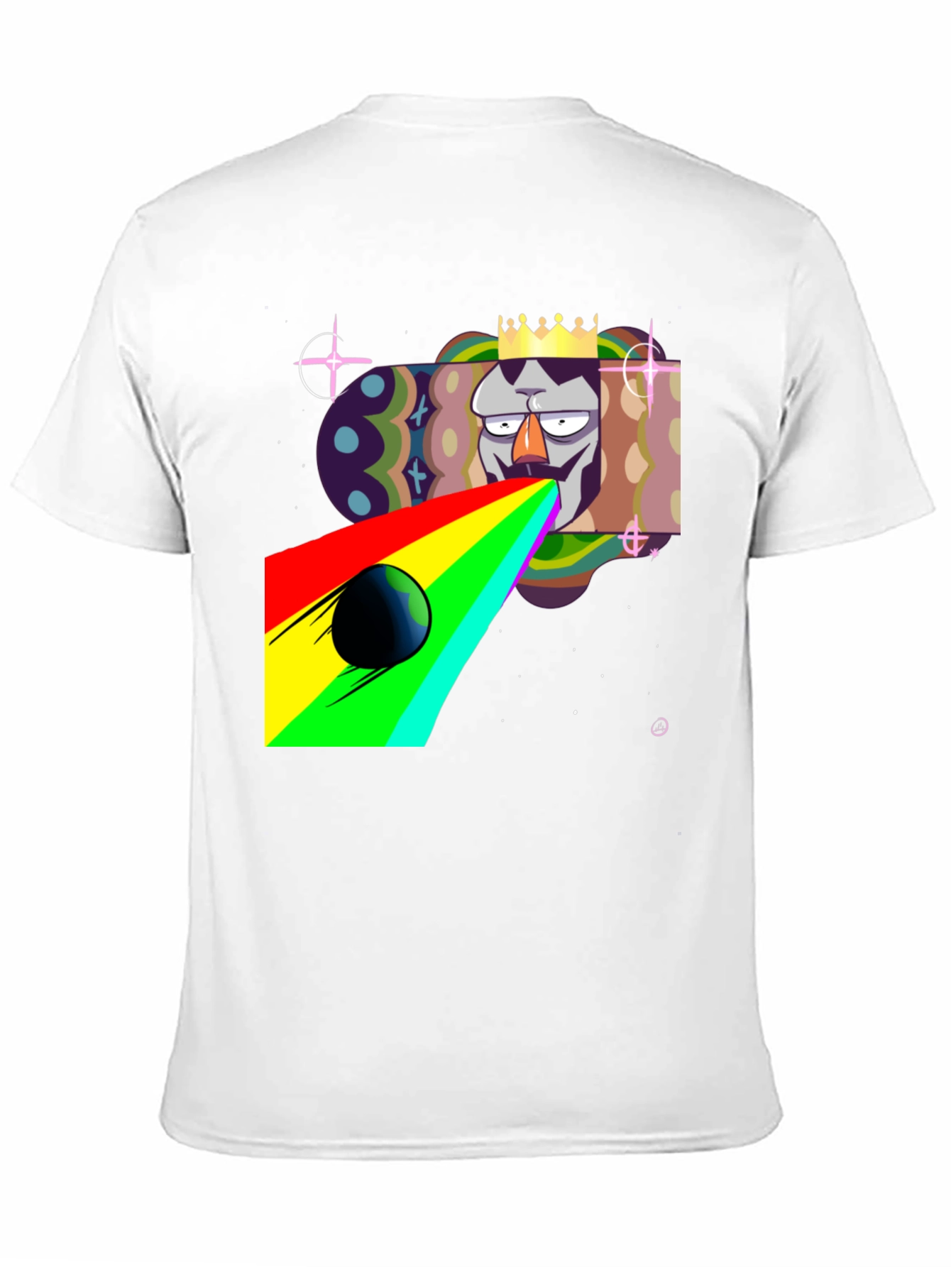 Black King Galaxy Black T-Shirt view 11