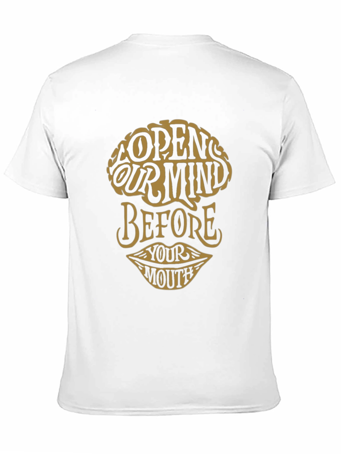 Black Open Your Mind Graphic Tee - Unisex Cotton T-Shirt view 11