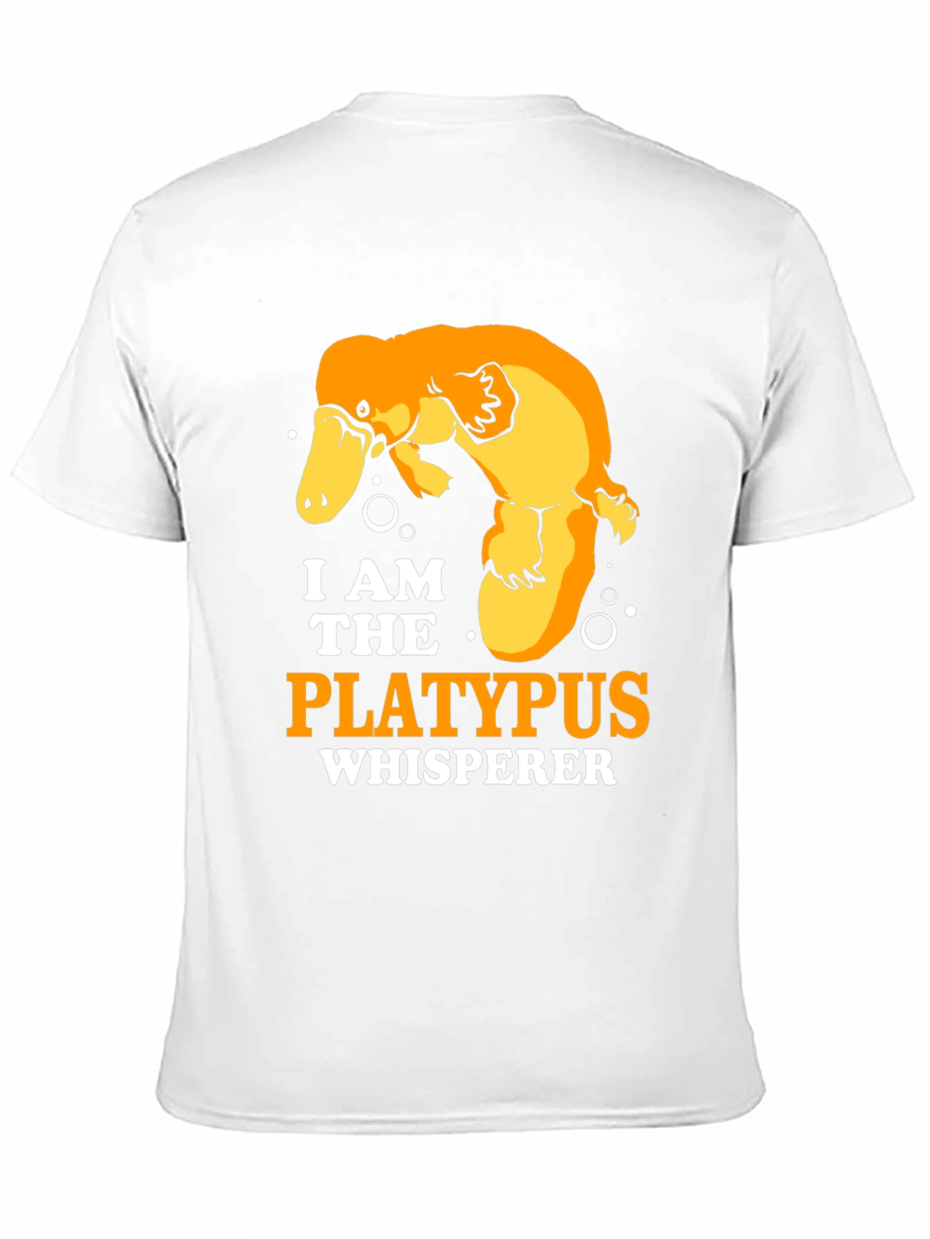Black Platypus Whisperer T-Shirt, Black Cotton Tee view 11