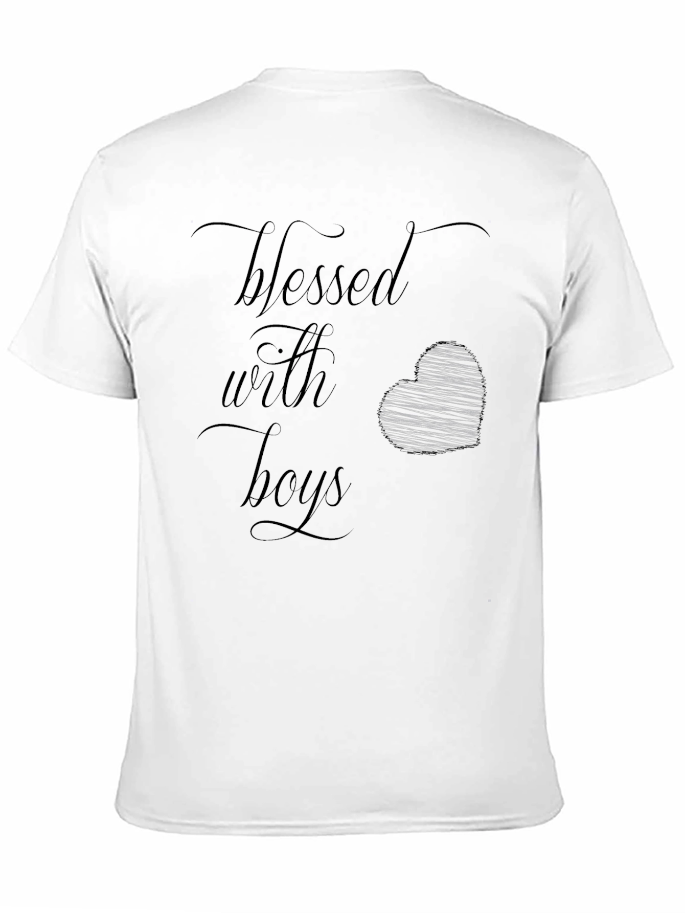 Black Blessed With Boys Black Graphic Tee Shirt view 11