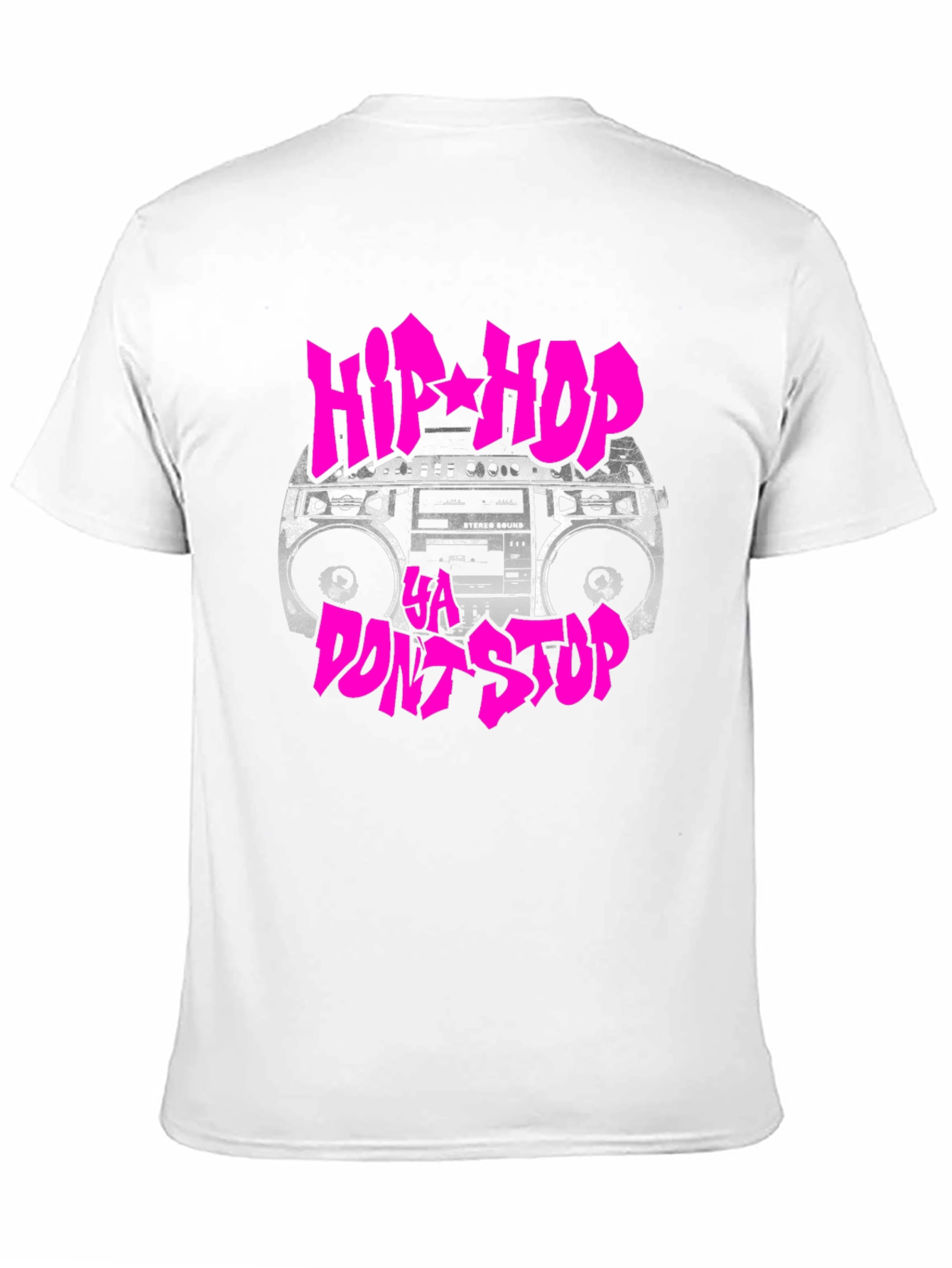 Black Hip Hop Ya Dont Stop Graphic T-Shirt view 11