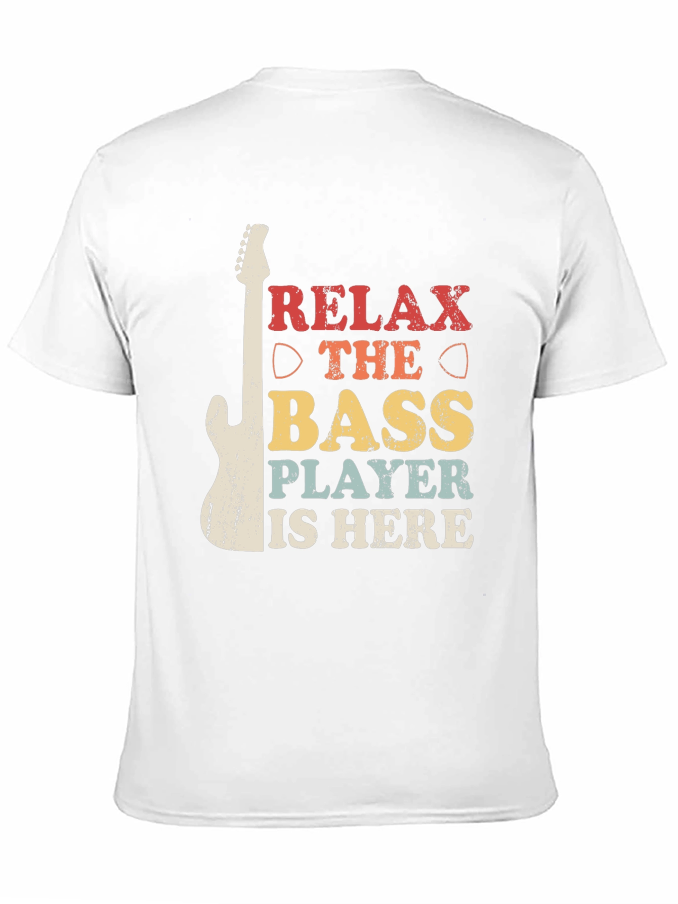 Black Relax Bass Player is Here Black Graphic Tee view 11