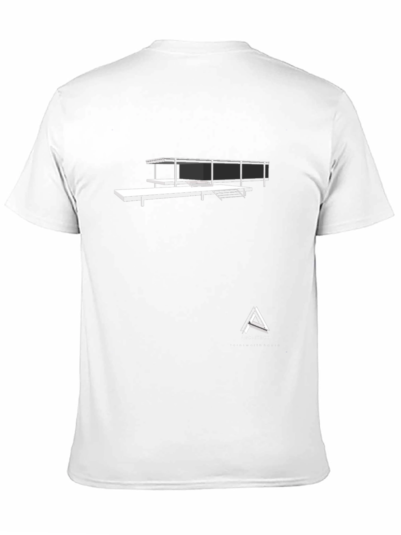Black Modernist Architecture T-Shirt - Black view 11
