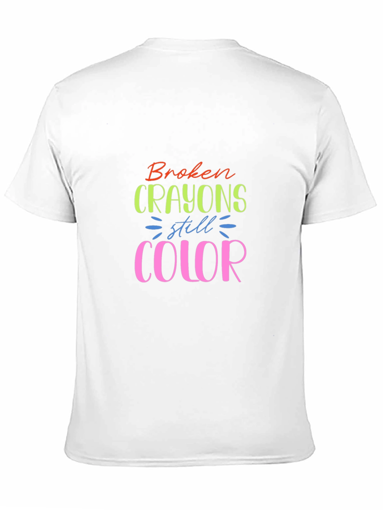 Black Broken Crayons Still Color Graphic T-Shirt view 11