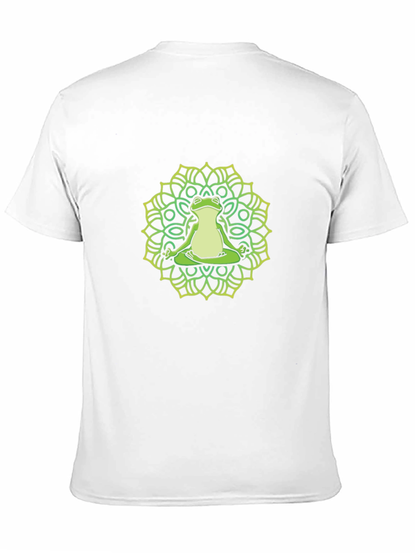 Black Meditating Frog Mandala T-Shirt - Black view 11