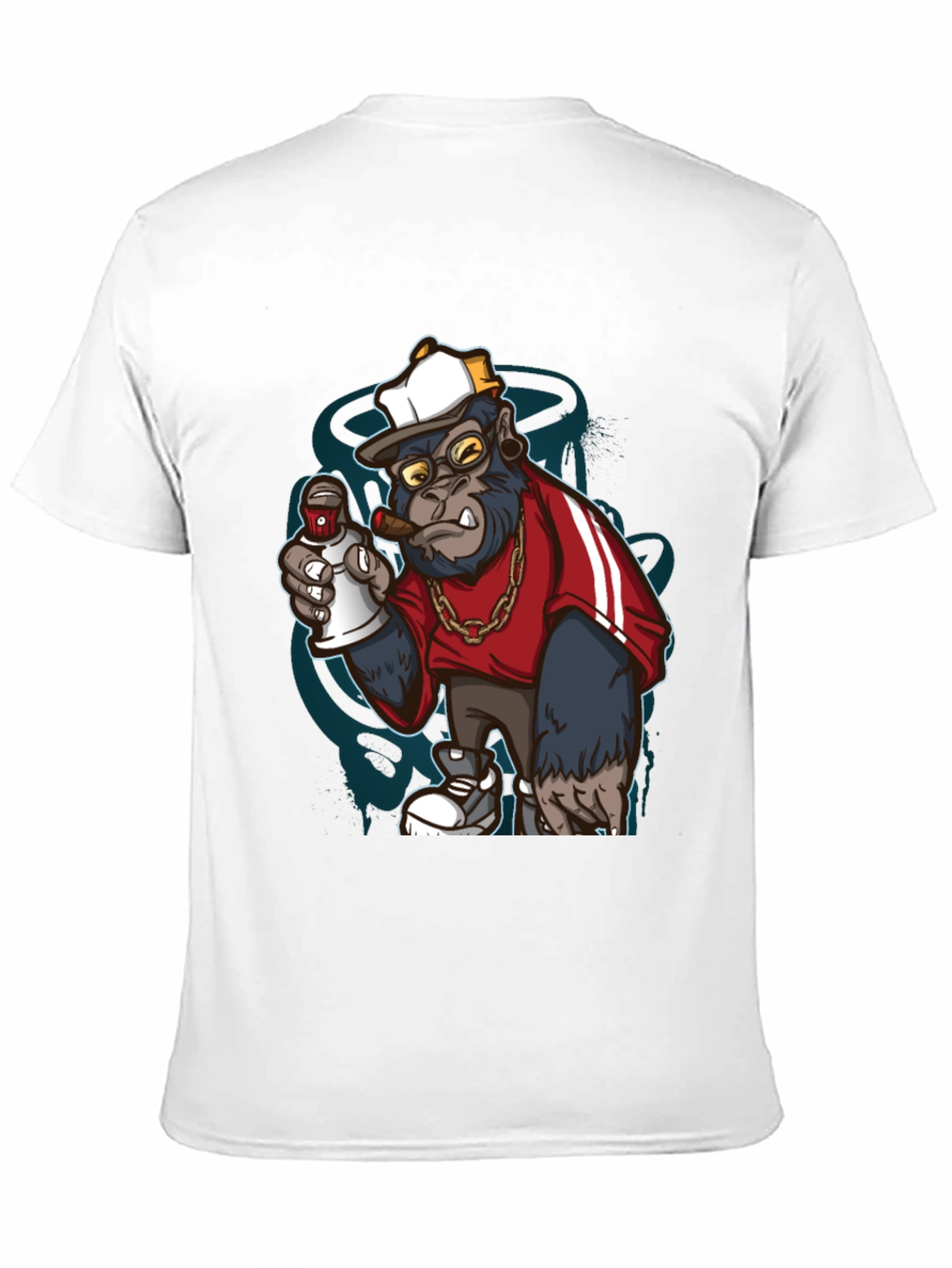 Black Graffiti Gorilla Graphic T-Shirt - Urban Streetwear view 11