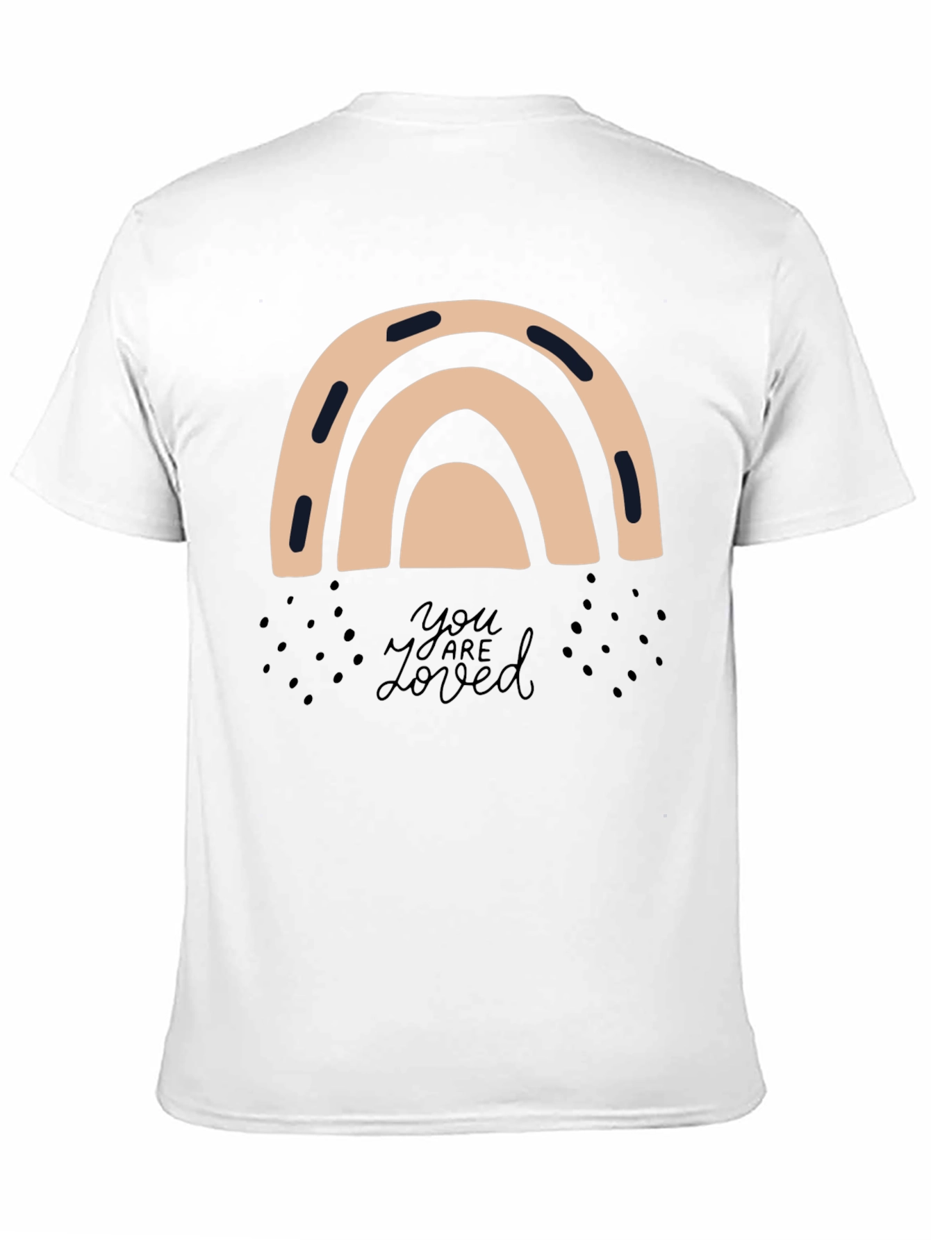 Black Stylish Rainbow Graphic Tee - You Are Loved view 11