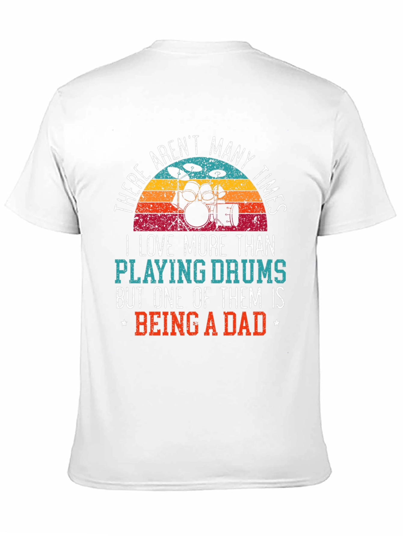 Black Dad Drummer Graphic T-Shirt - Gift for Father view 11