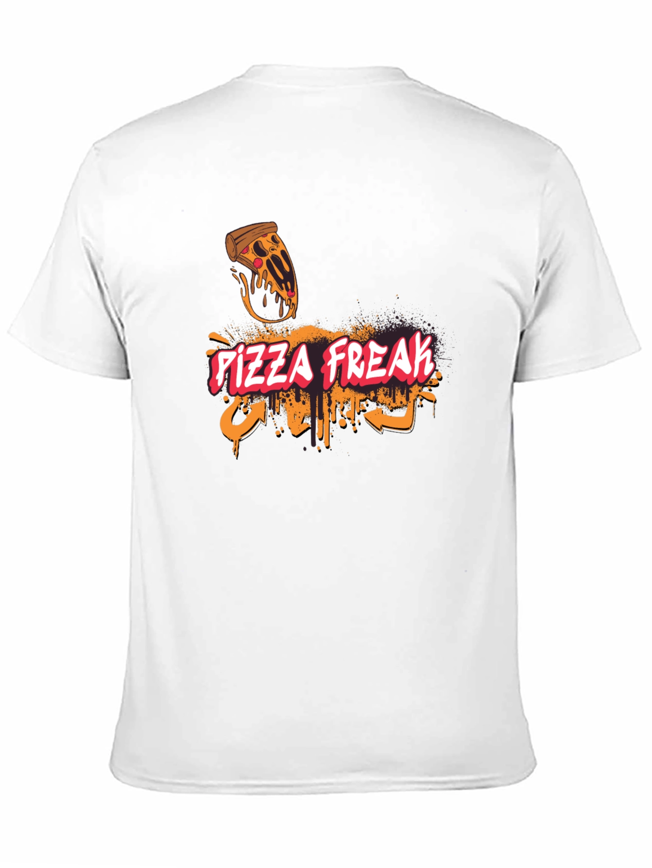 Black Pizza Freak Graphic T-Shirt - Unique Design view 11