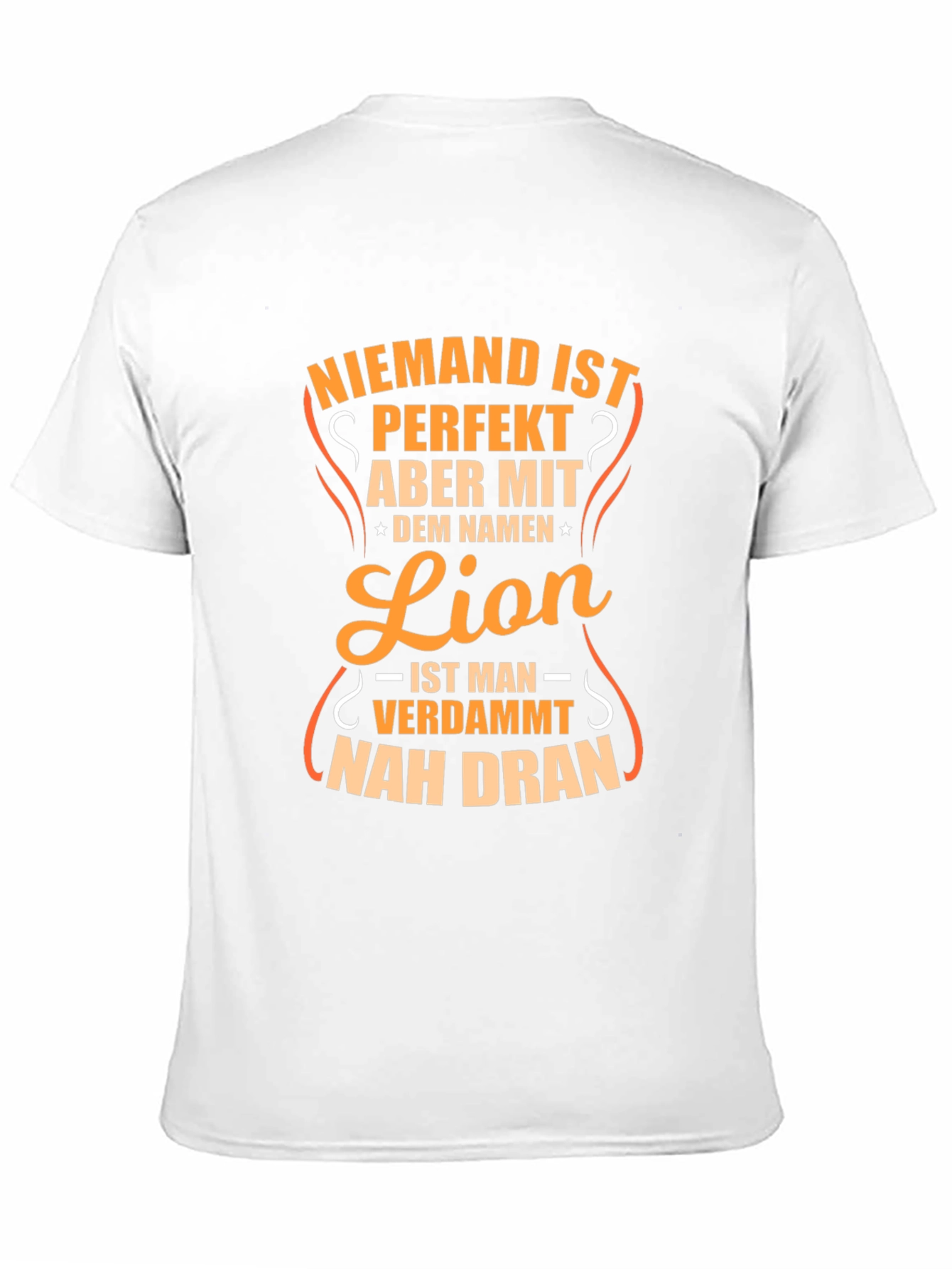 Black Lion Name T-Shirt - Niemand Ist Perfekt Shirt view 11