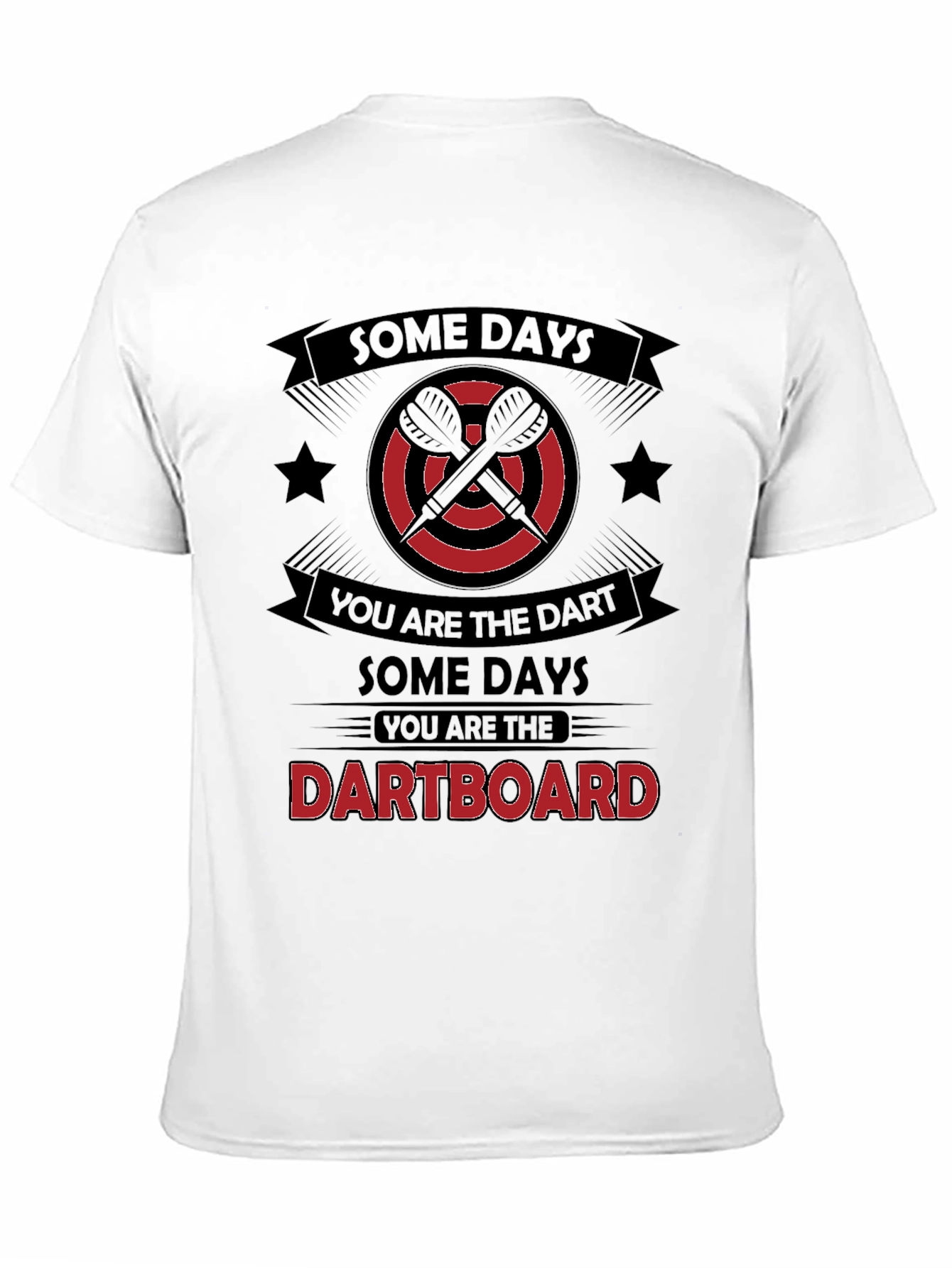 Black Dartboard Humor Graphic T-Shirt view 11