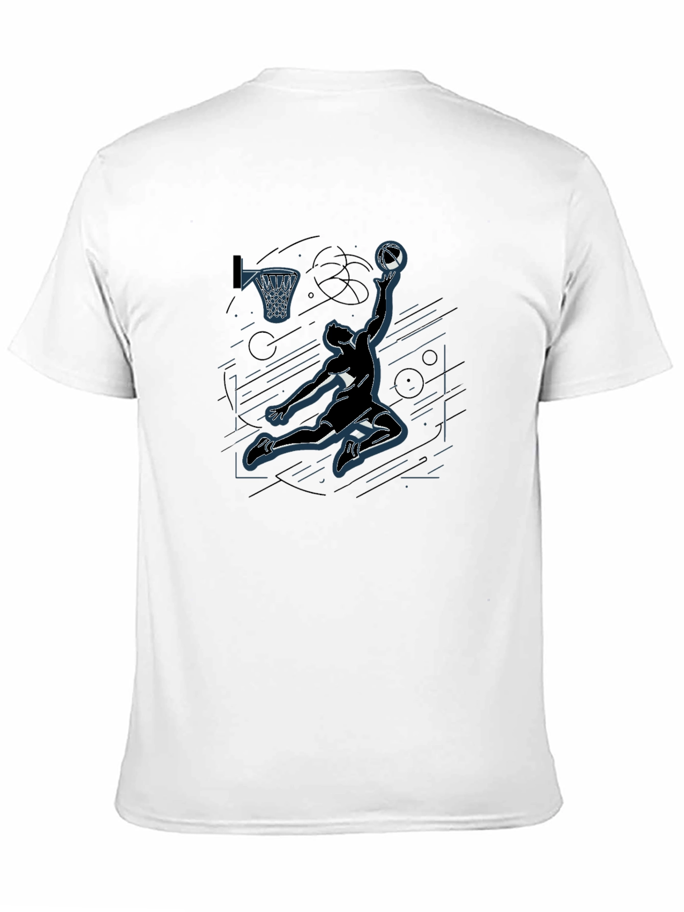 Black Basketball Player Graphic Tee - Black Cotton Casual Shirt view 11