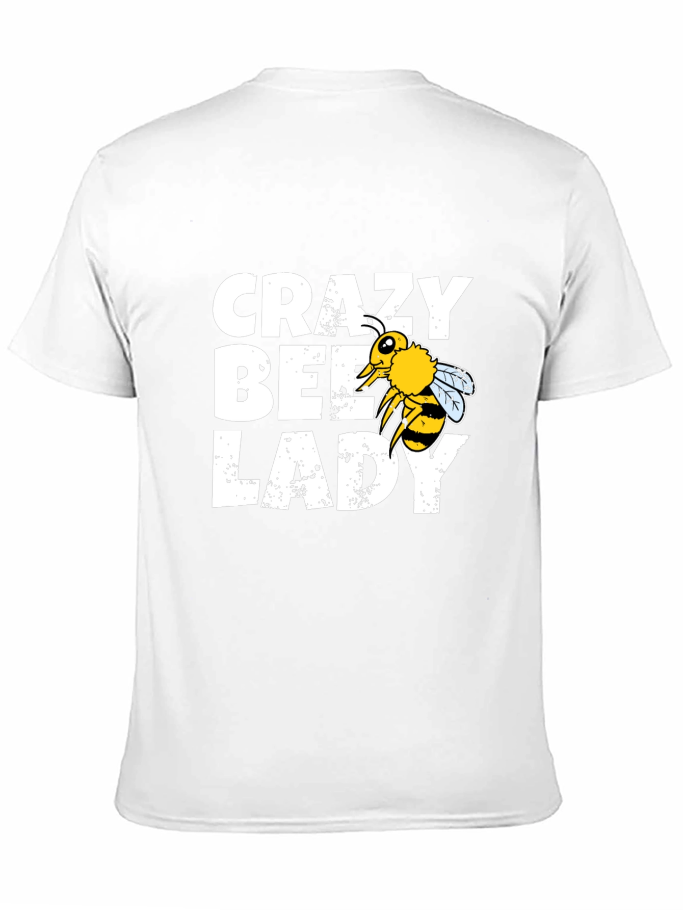 Black Crazy Bee Lady Graphic Tee - Black Cotton Blend view 11