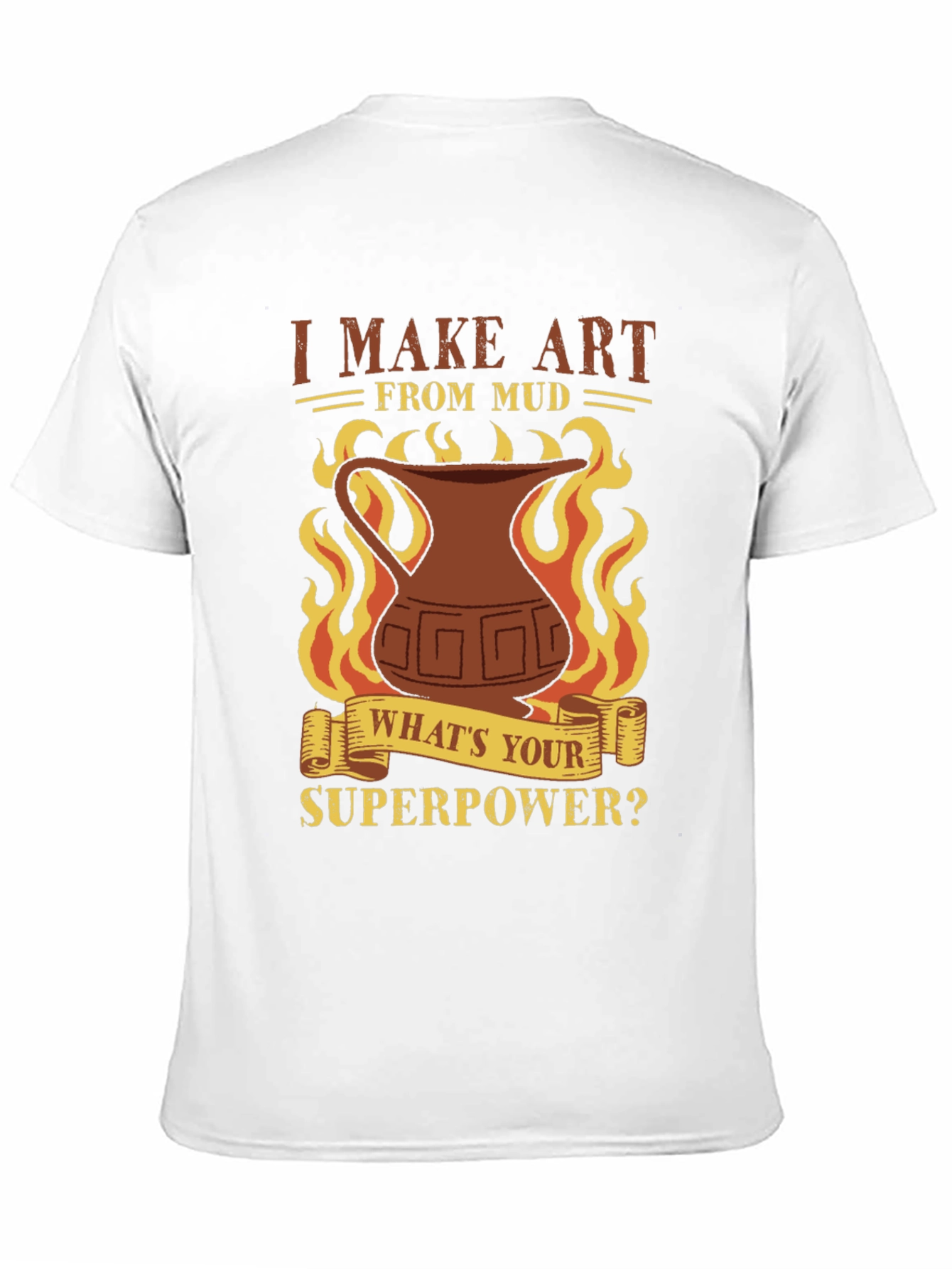 Black I Make Art From Mud T-Shirt - Pottery Lover view 11