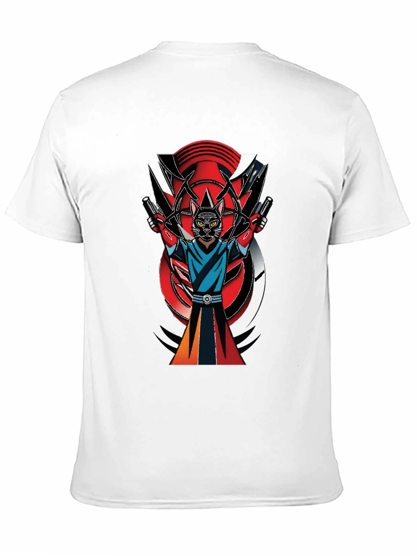 Black Black Cat Ninja Graphic T-Shirt view 11