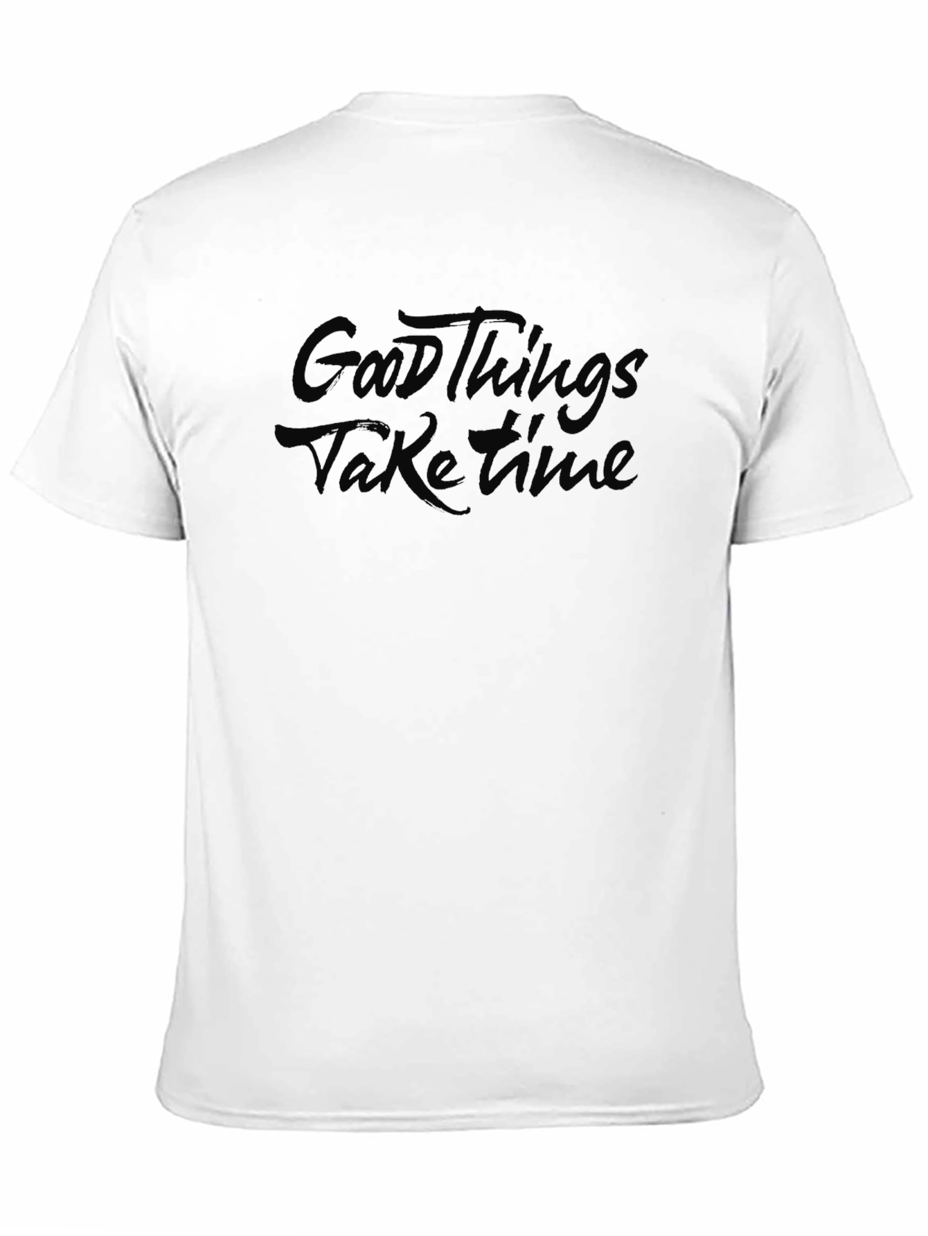 Black Good Things Take Time Black Graphic Tee view 11