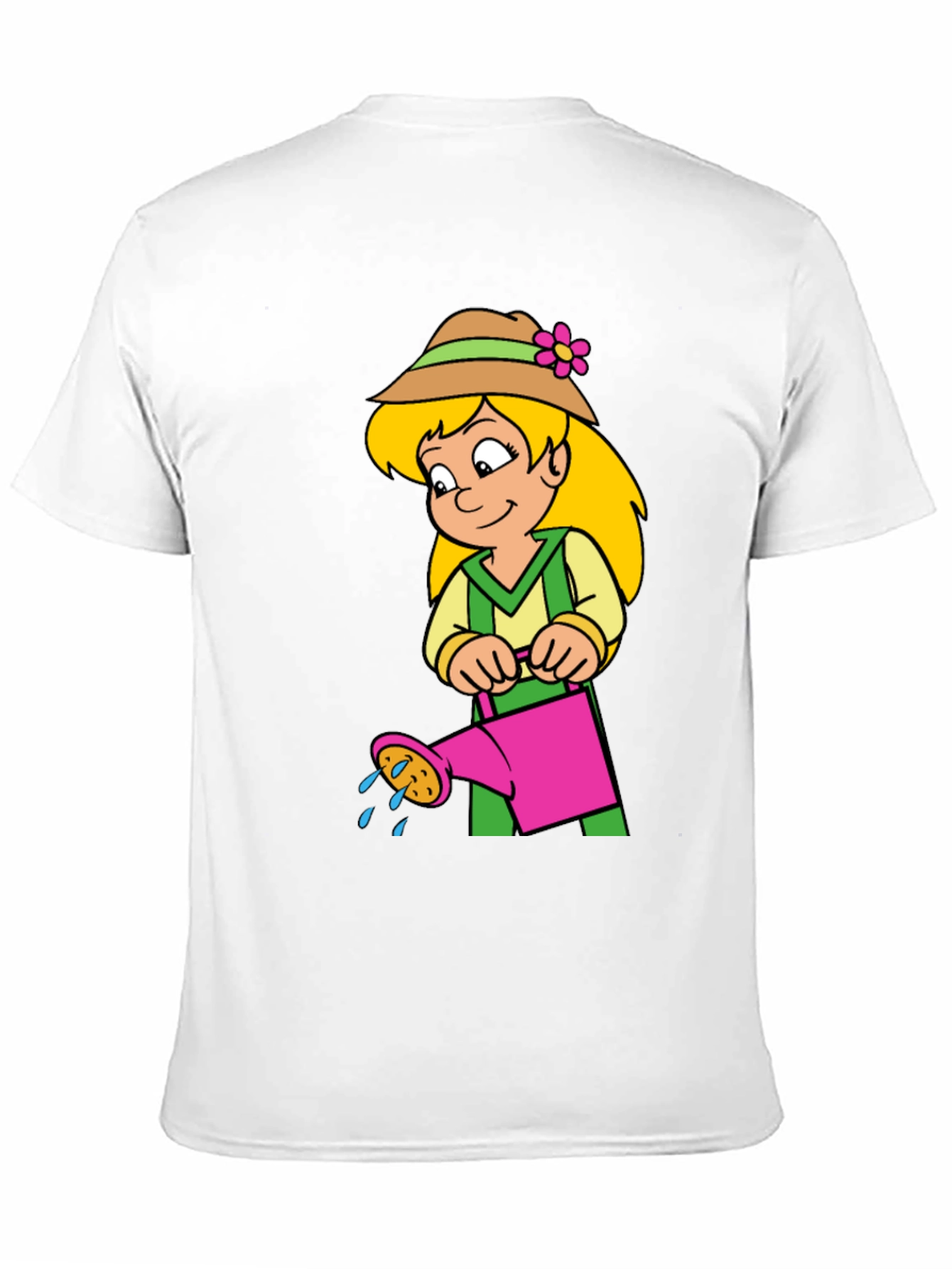 Black Gardener Girl Cartoon T-Shirt view 11