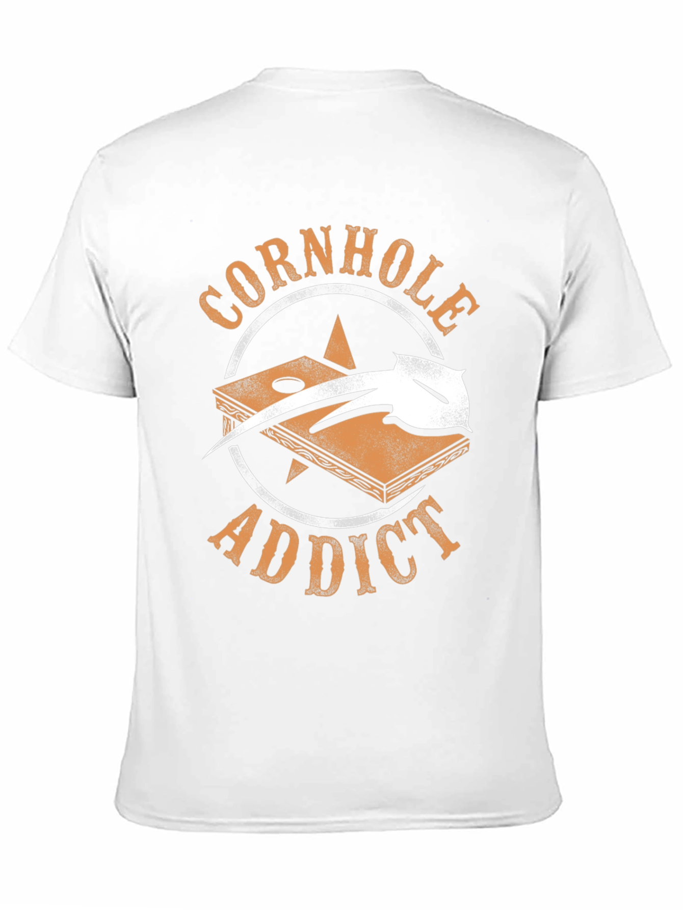 Black Cornhole Addict Graphic T-Shirt view 11