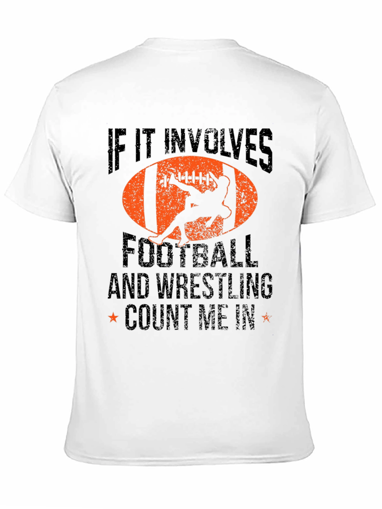 Black Football & Wrestling Graphic Tee view 11