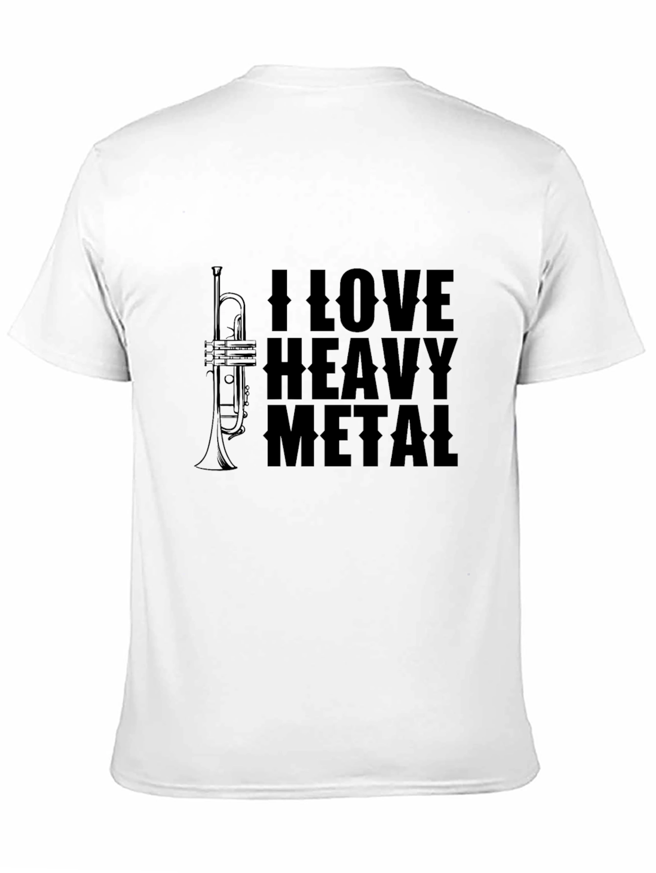 Black I Love Heavy Metal T-Shirt - Black Graphic Tee view 11