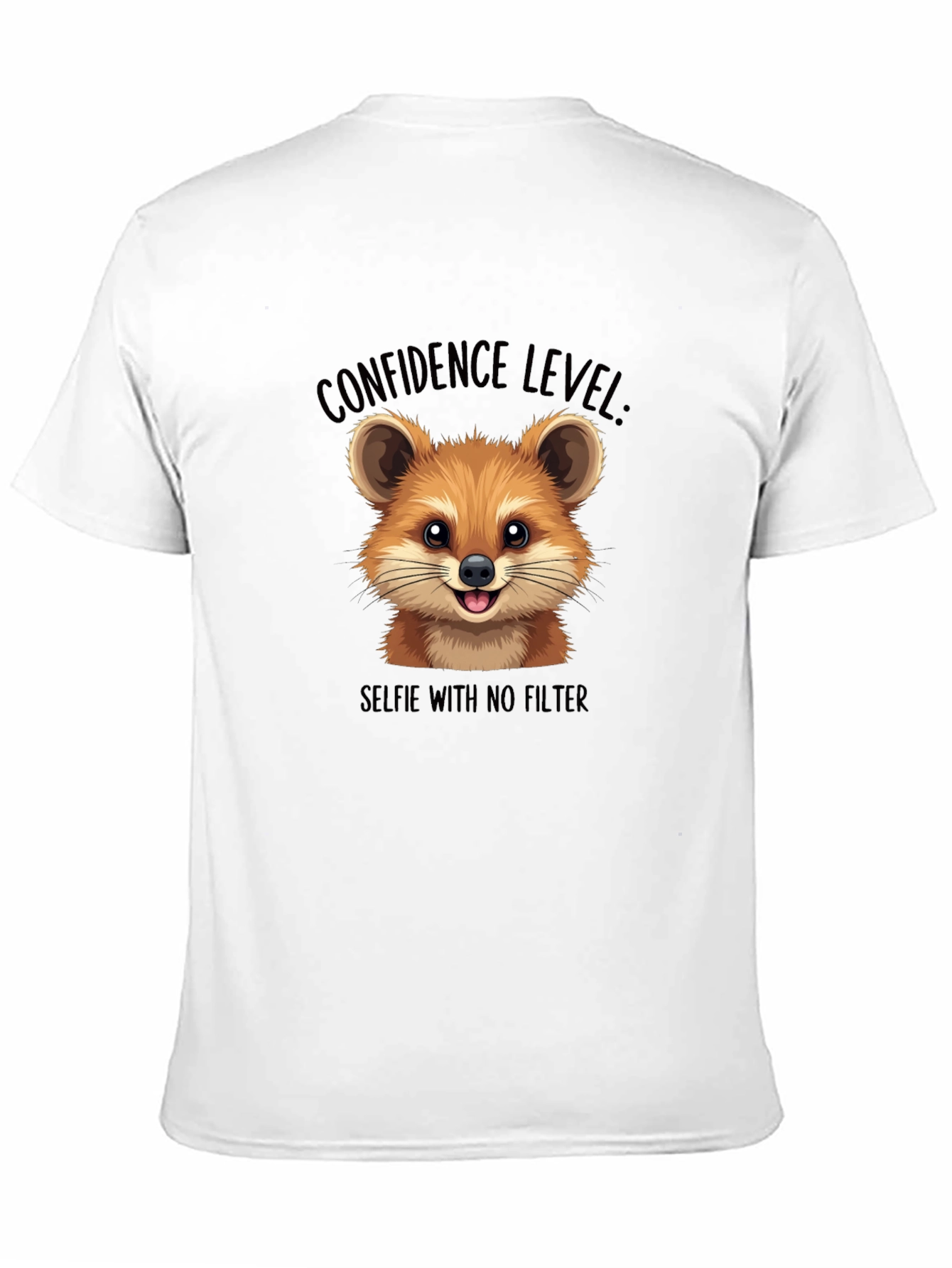 Black Confidence Level Selfie No Filter Black T-Shirt view 11
