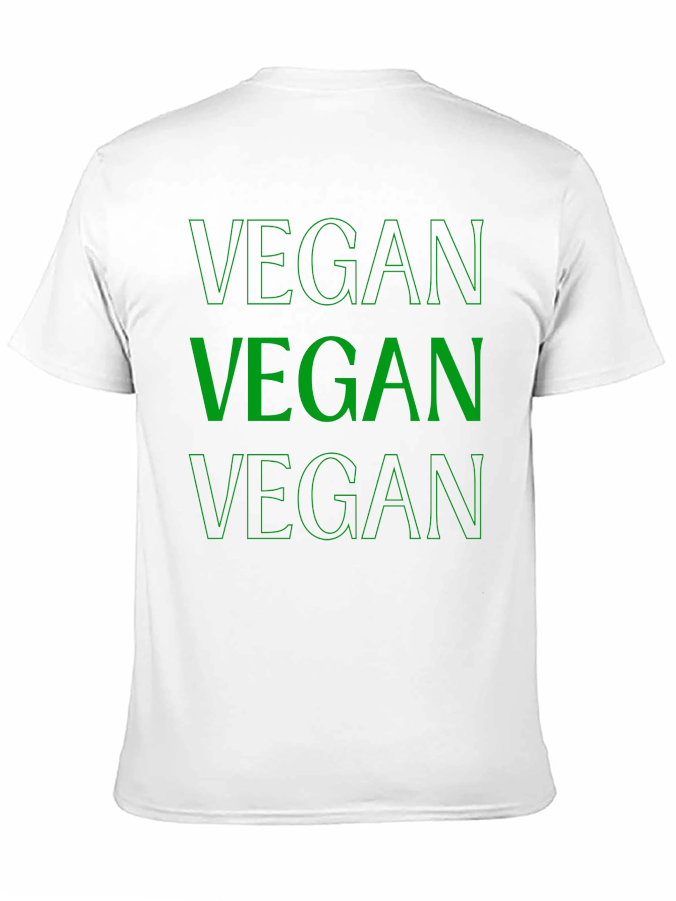 Black Vegan T-Shirt - Bold Green Lettering view 11
