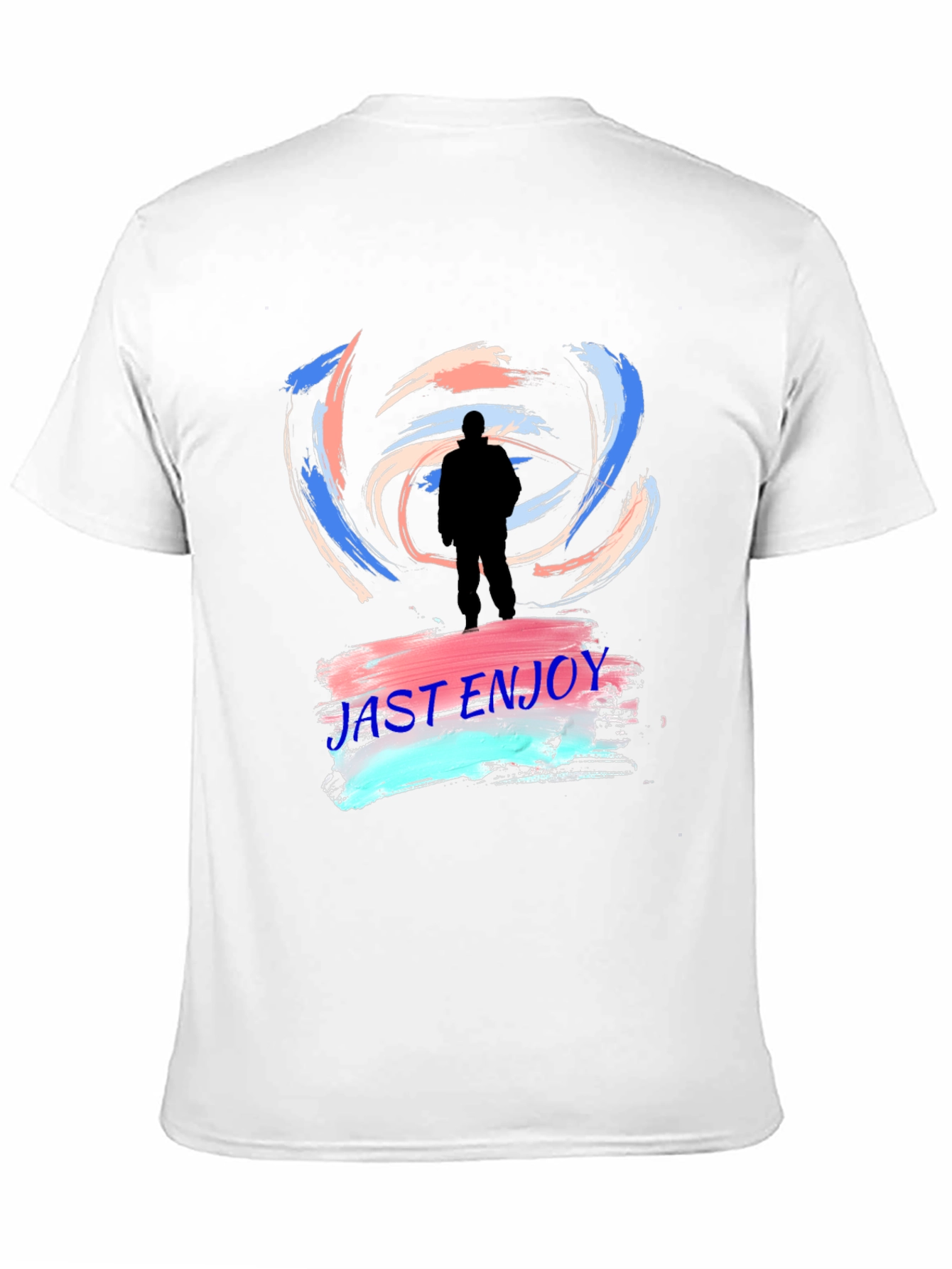 Black Just Enjoy Black Graphic Tee - Trendy Casual Wear view 11