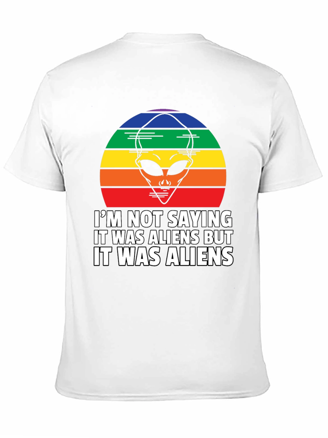 Black Retro Alien Graphic T-Shirt: I'm Not Saying... But Aliens! view 11