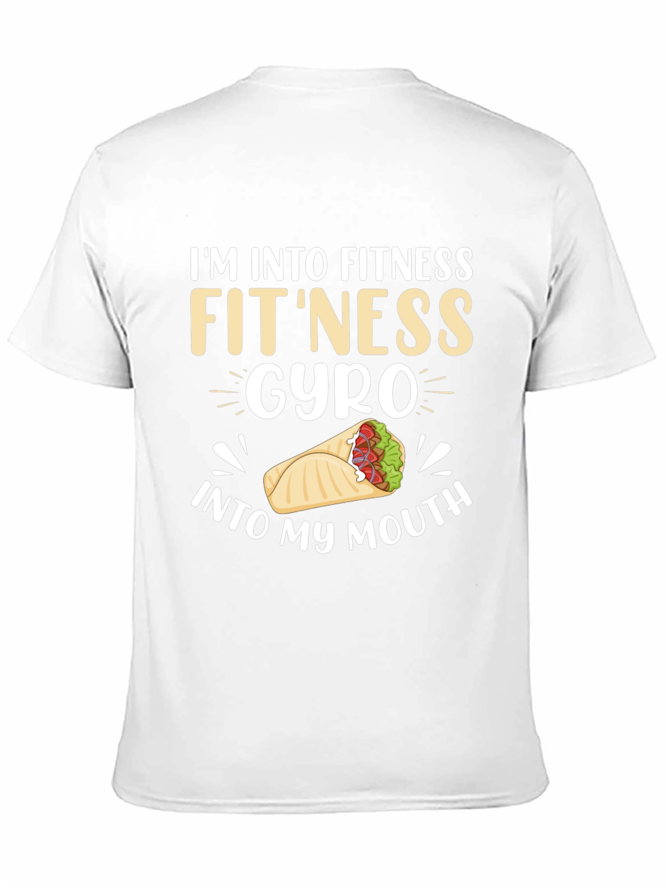 Black Fitness Gyro T-Shirt - Funny Foodie Tee view 11